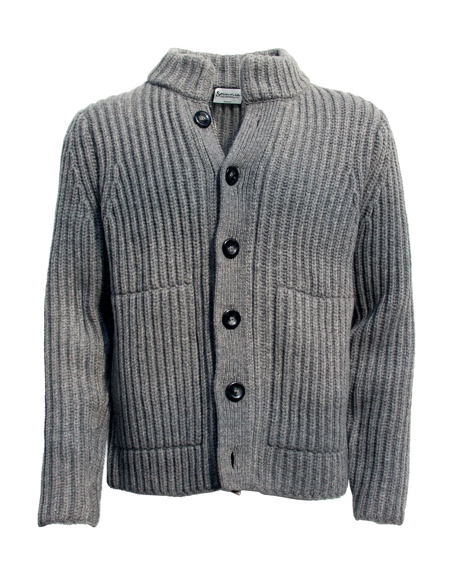 Heavy Lambswool Chunky Knit Cardigan