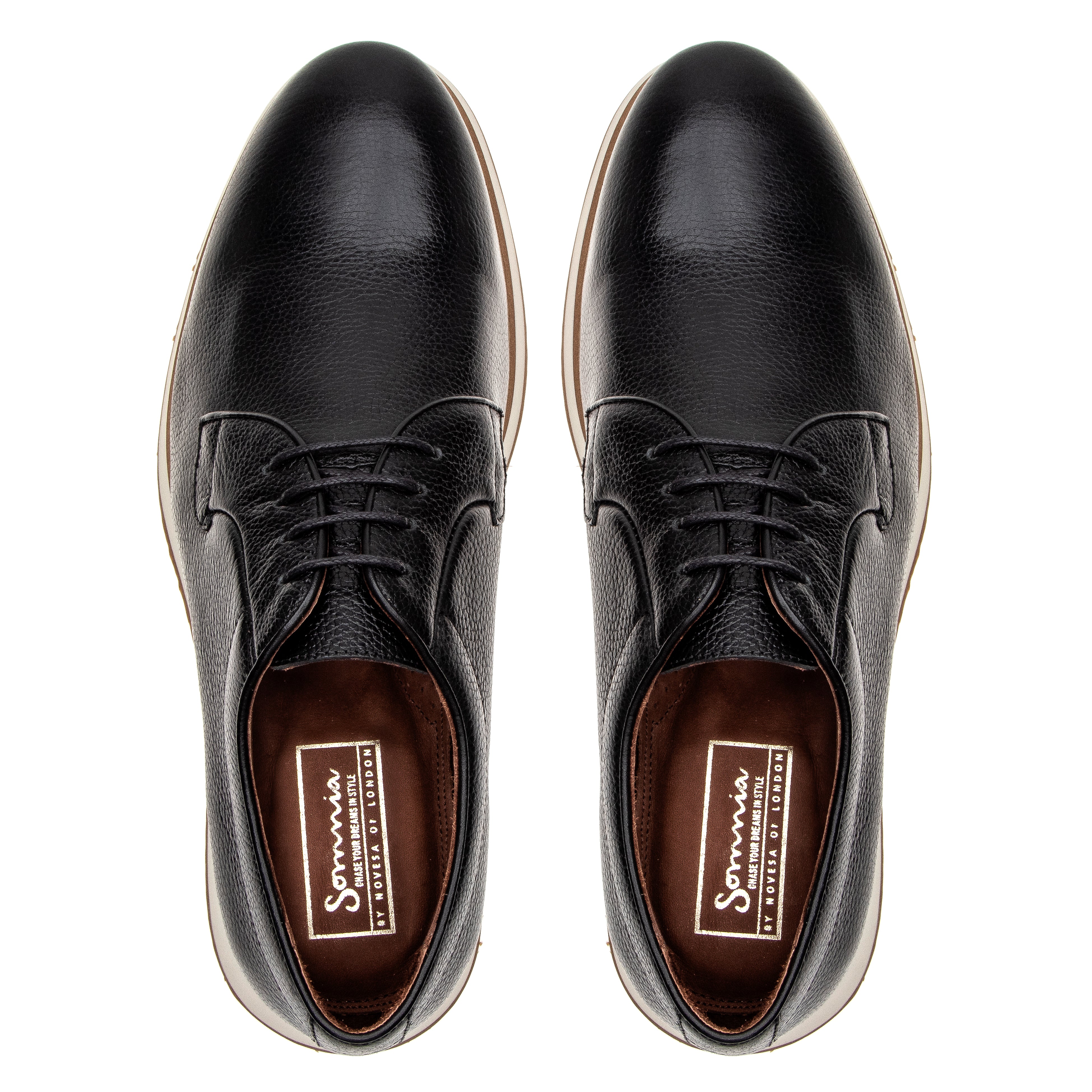 Archer Lace Up Loafers - Black