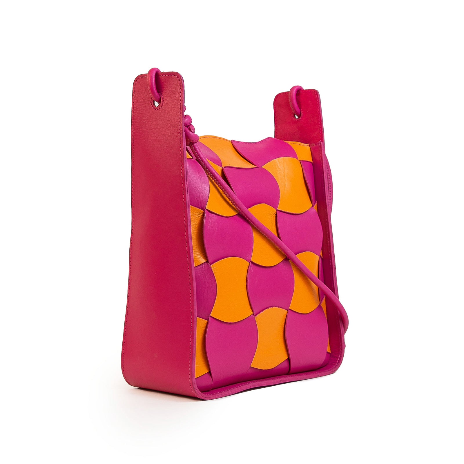 Vibrant Magenta and Sunset Orange Tote Bag