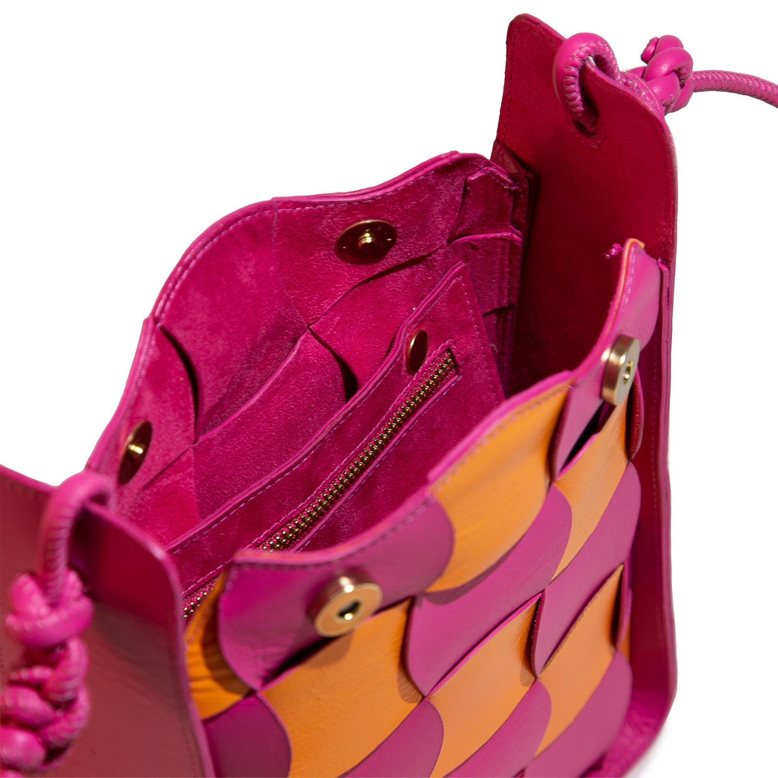 Vibrant Magenta and Sunset Orange Tote Bag