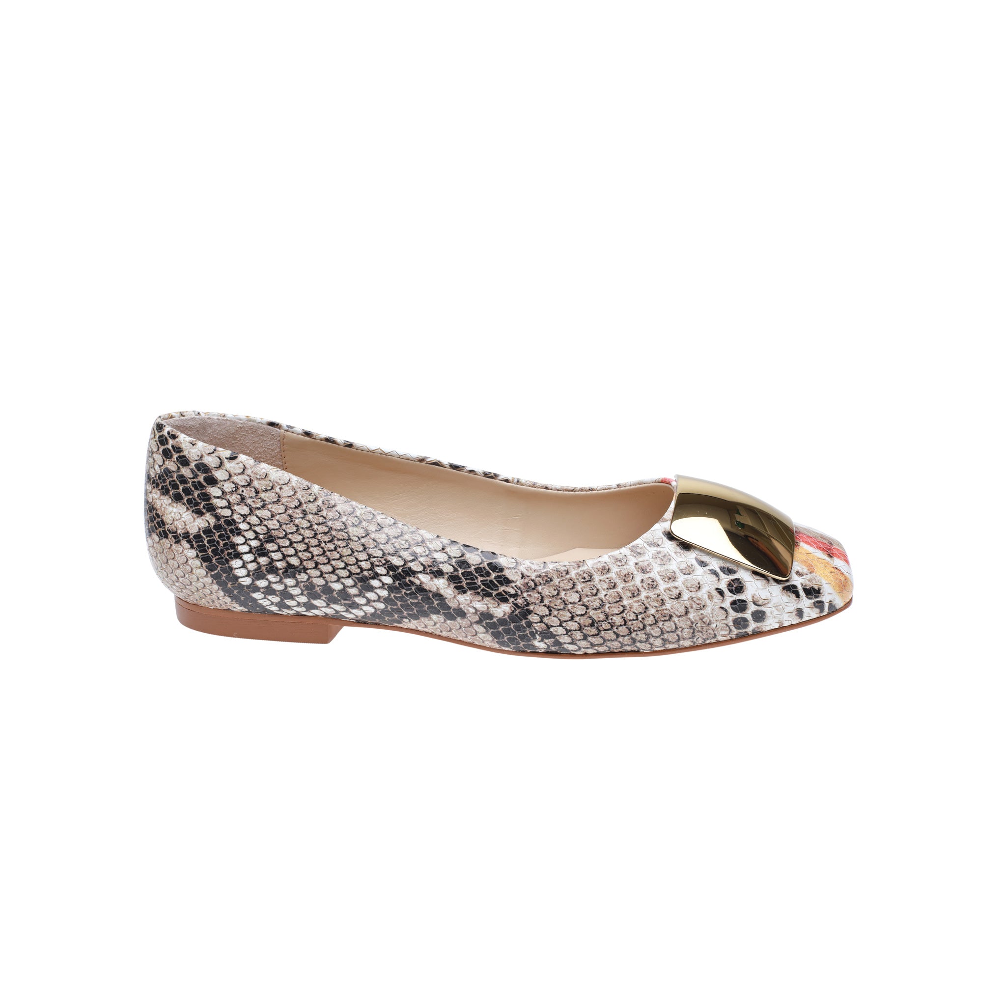 Boa Flat with Gold Buckle