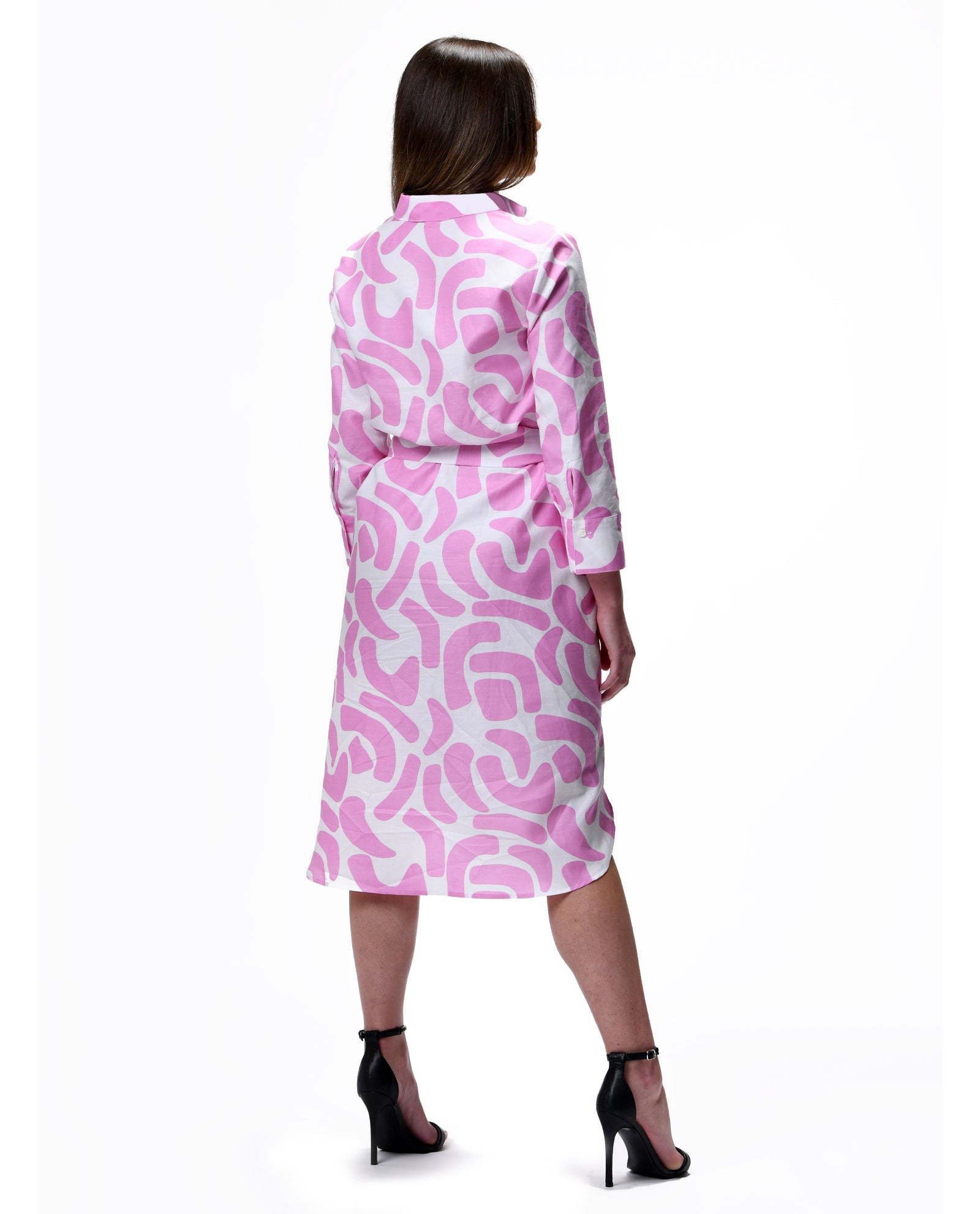 Emma Dress – Pink Abstract