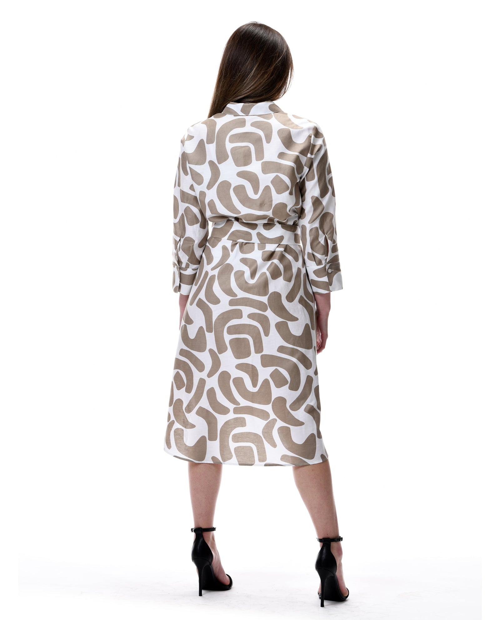 Emma Dress – Sand Abstract