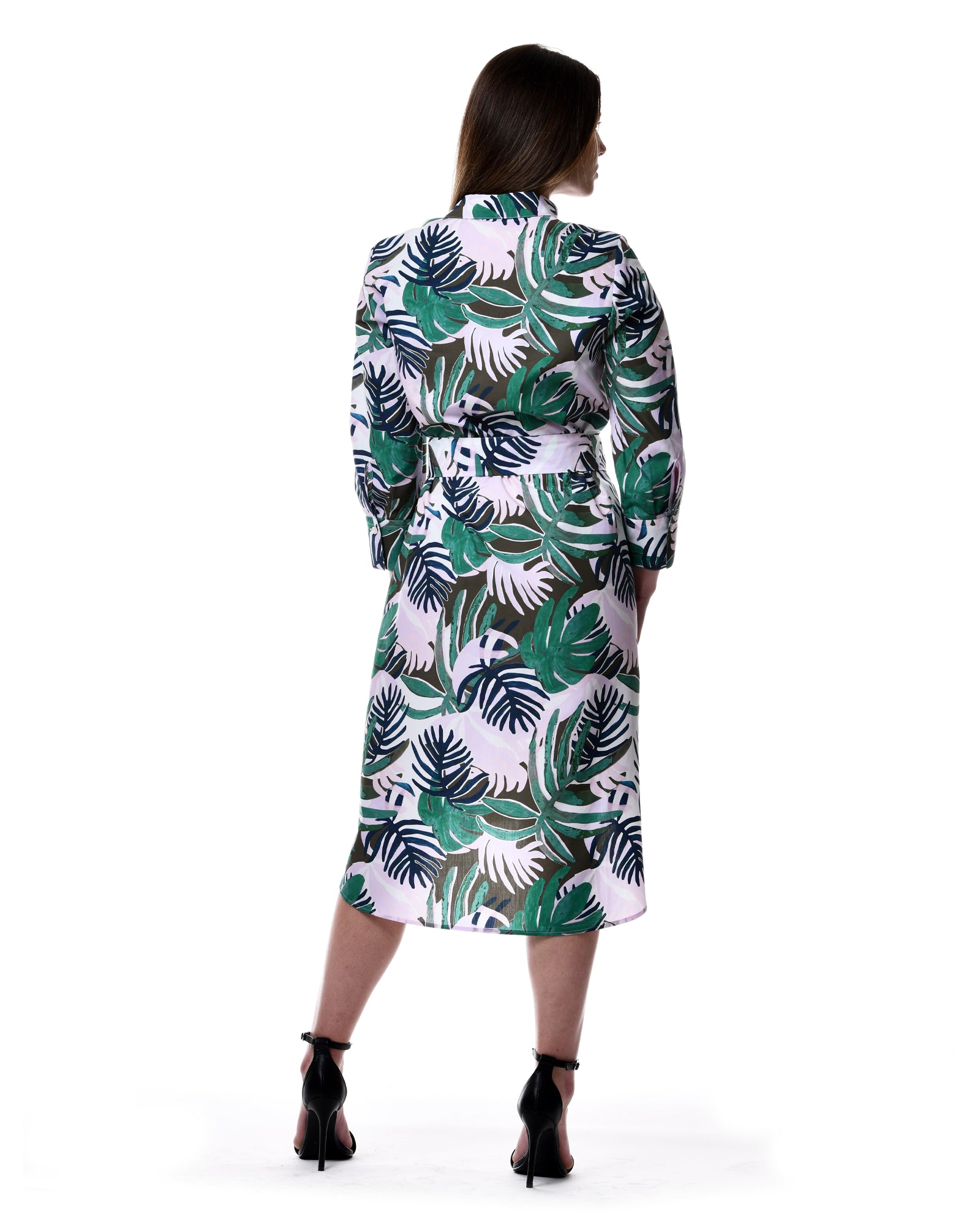 Emma Dress – Tropical Leaf Print