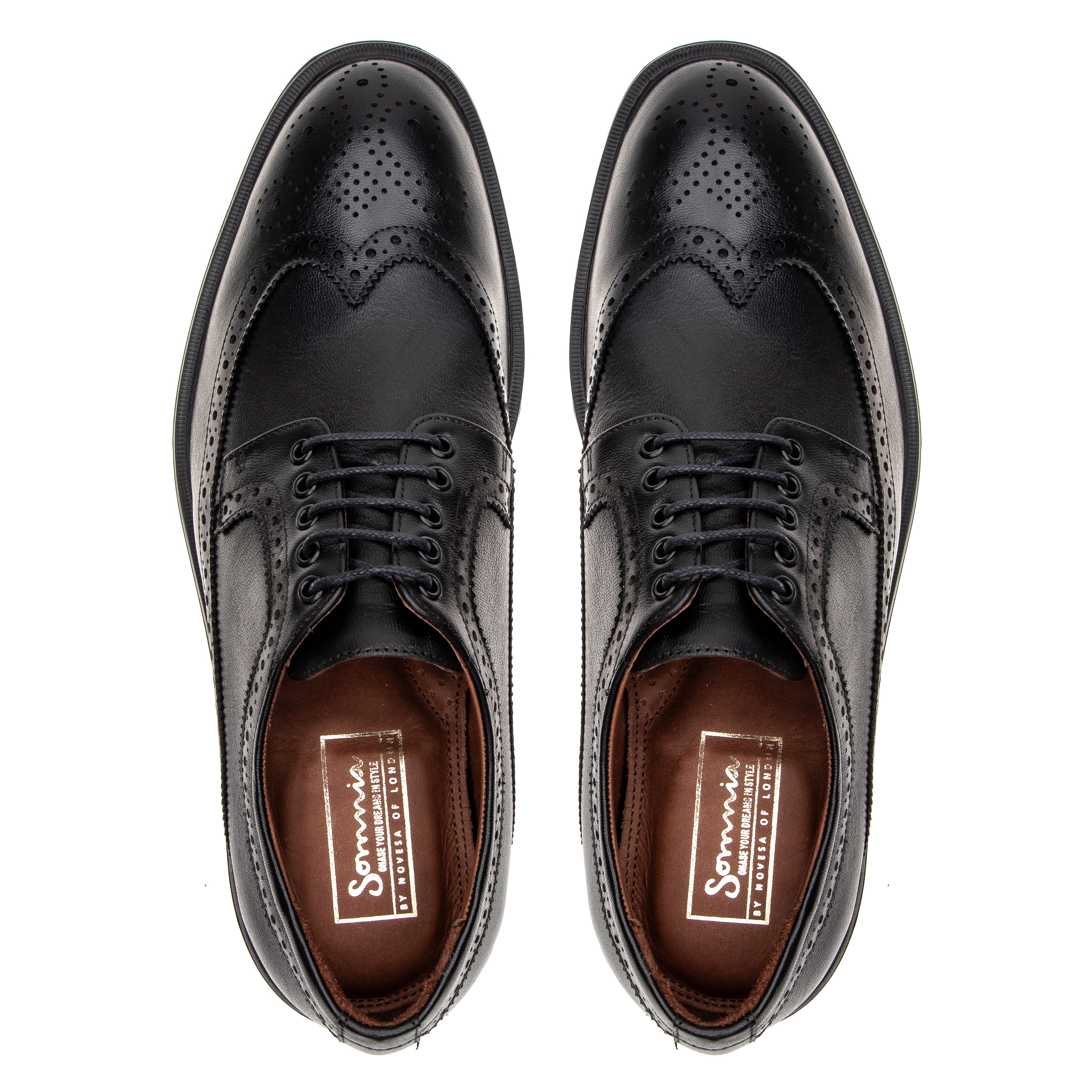 Marcus Wingtip Oxfords - Black