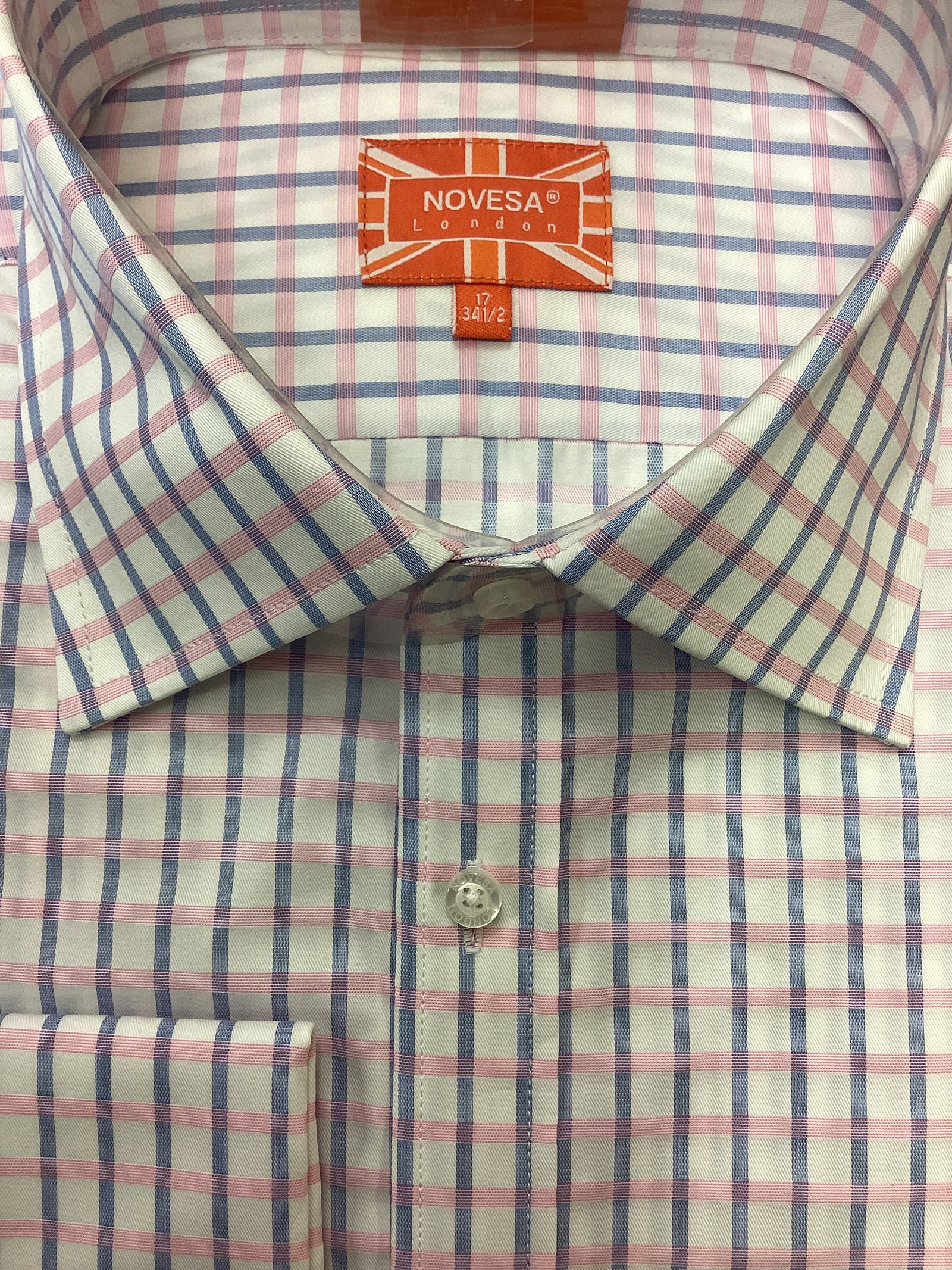 Nyka Pink Check Blouse - Blush Pink Check