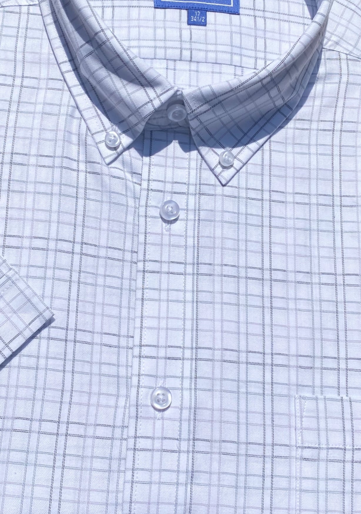 Grey Windowpanes Short Sleeve