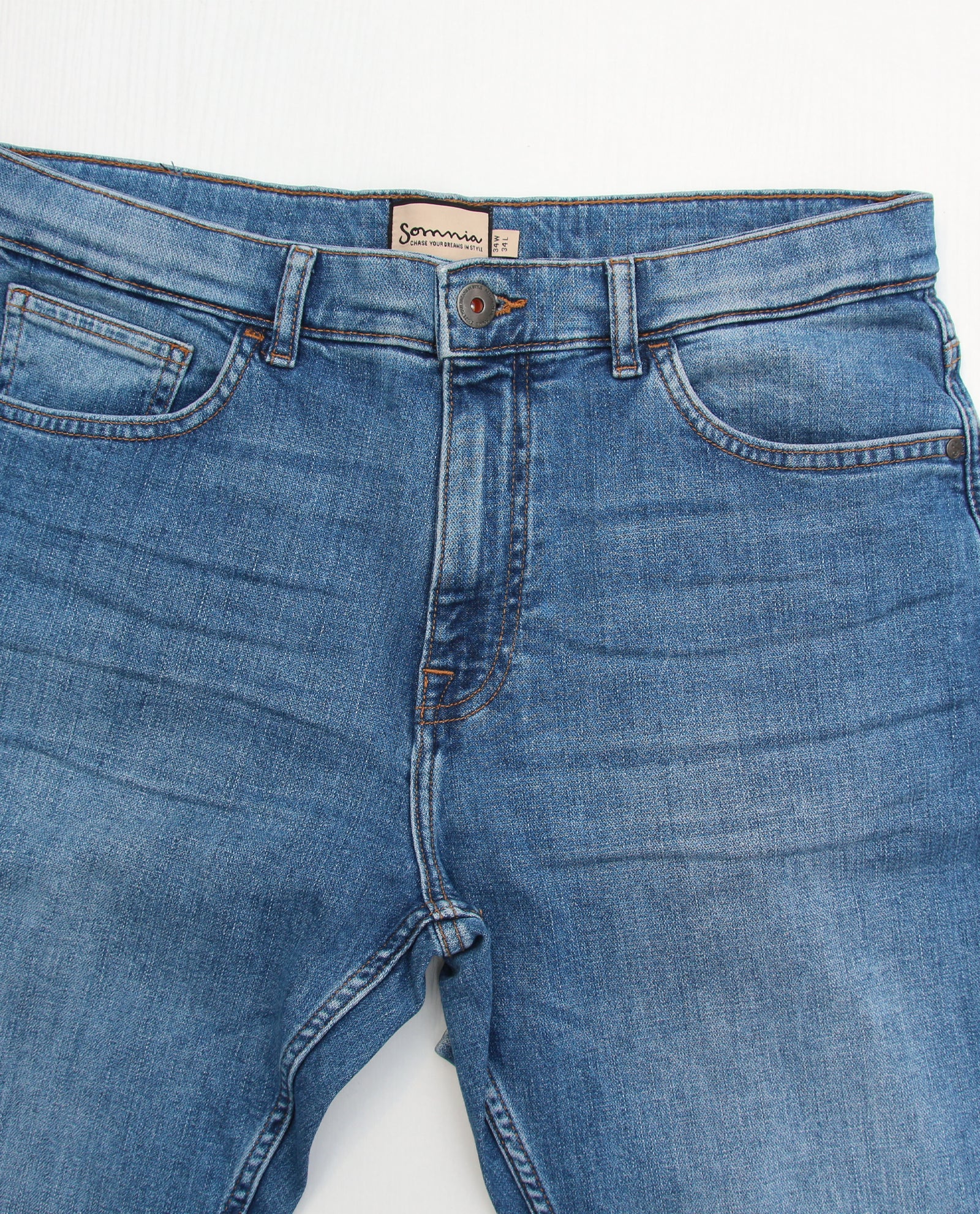 Somnia Men's Mid-Light Wash Comfort-Stretch Jeans