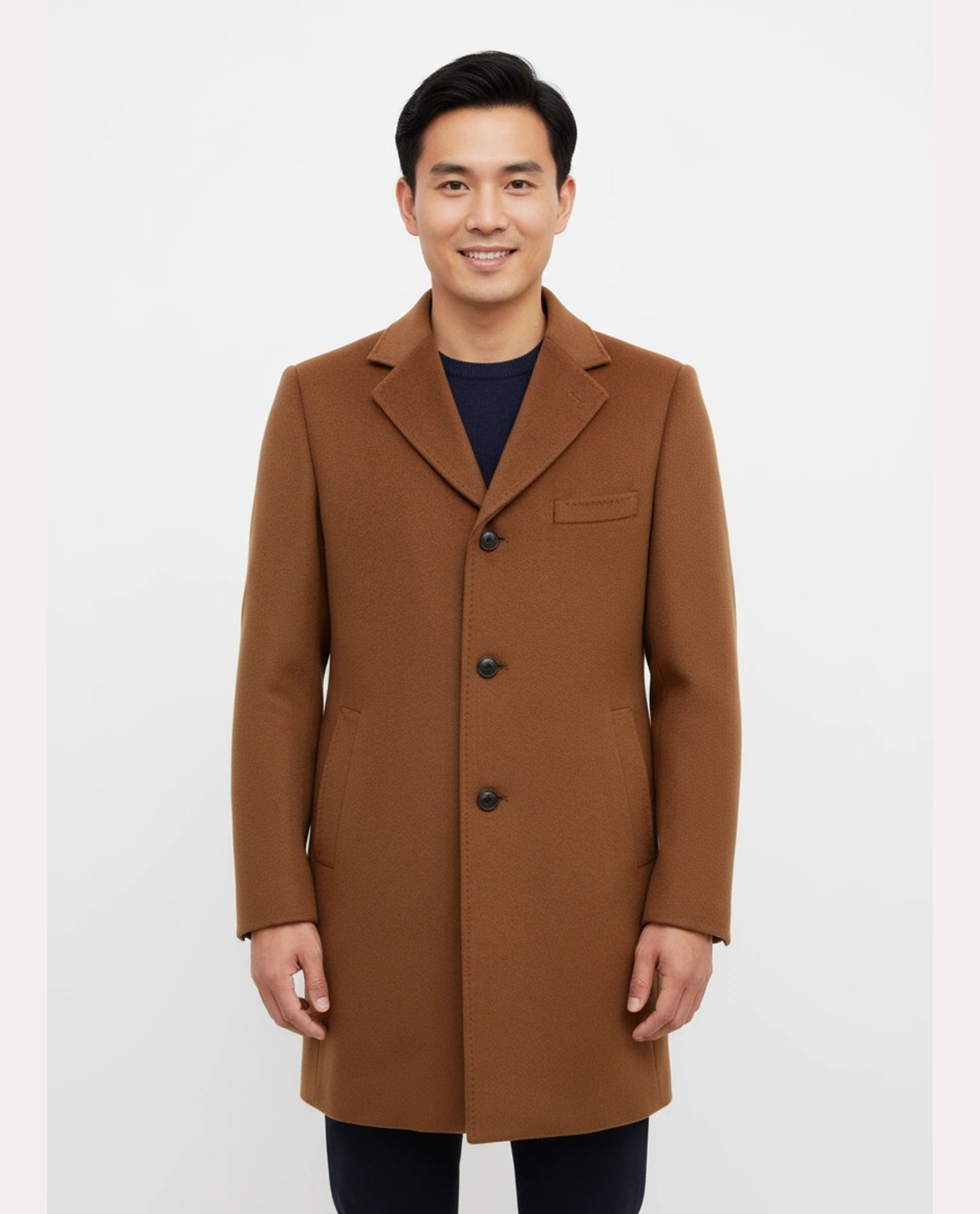 Men’s Camel Wool Overcoat