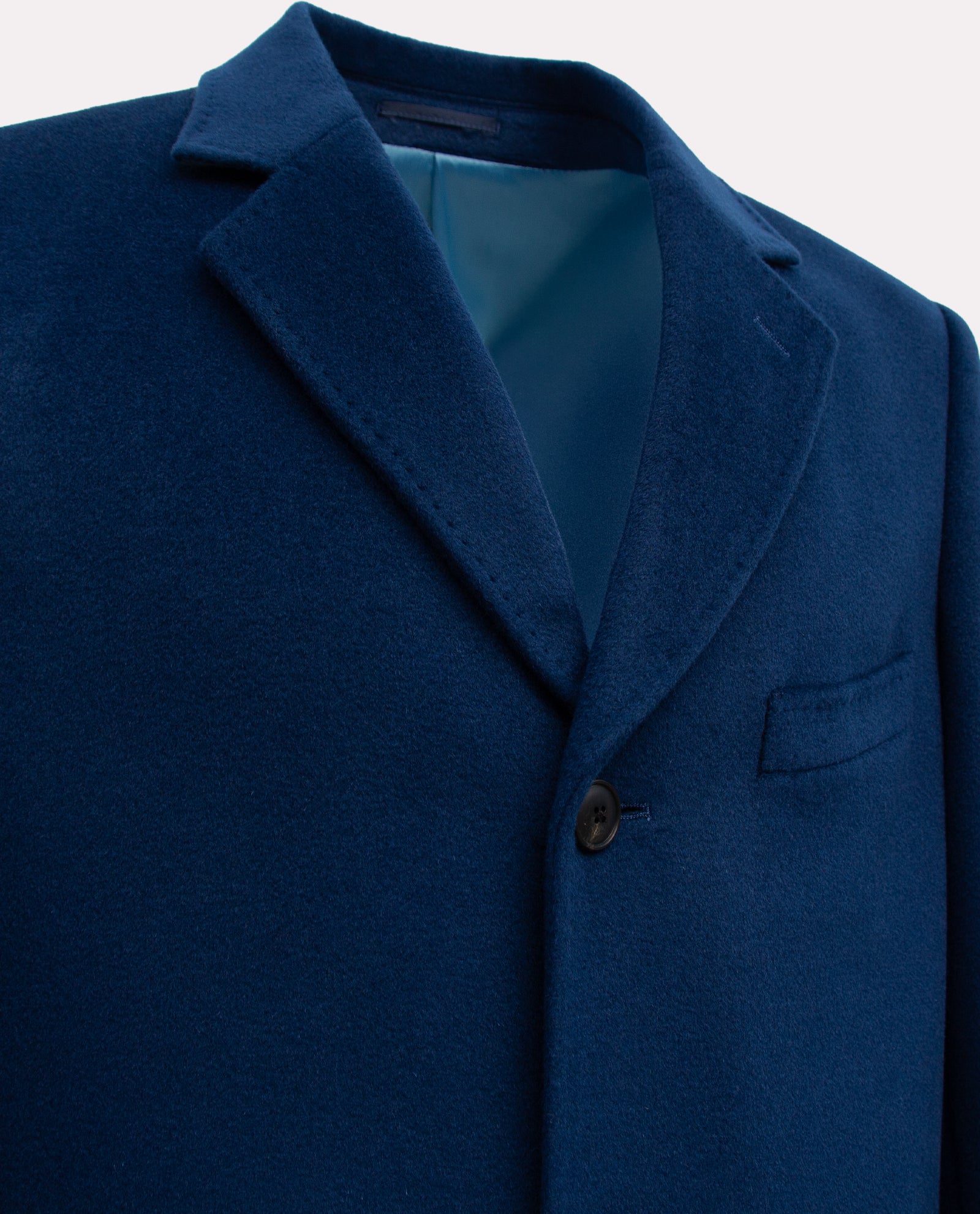 Men’s Light Blue Wool Overcoat
