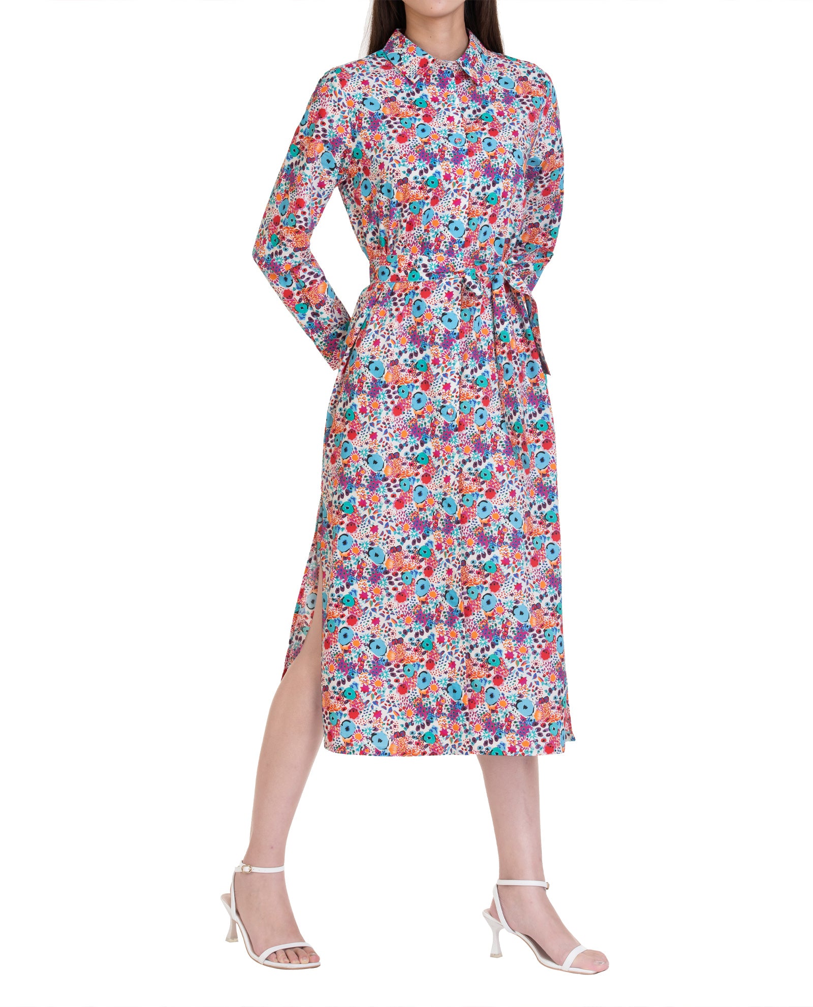 Abstract Floral Long Dress