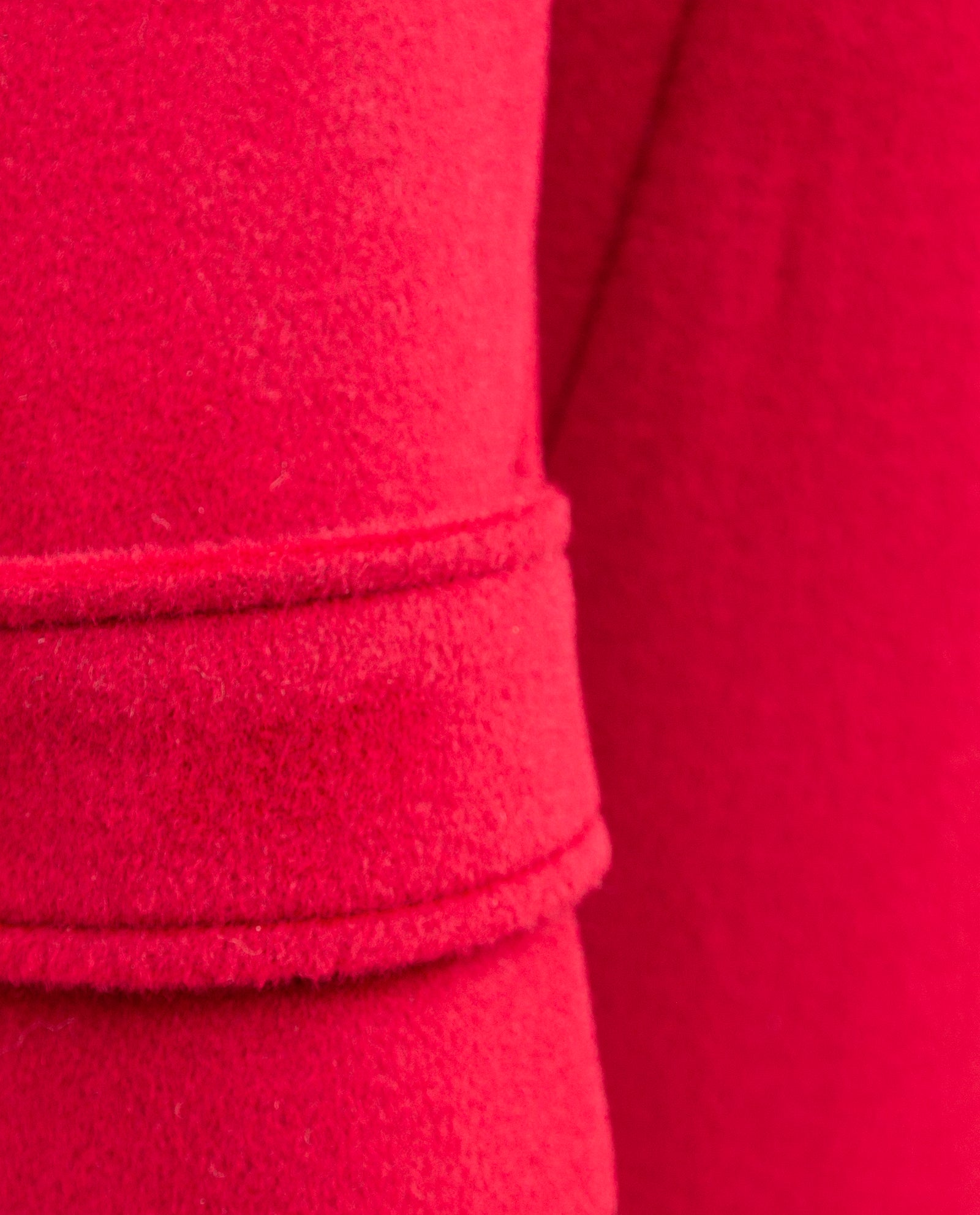 Women's Crimson Wool Wrap Overcoat