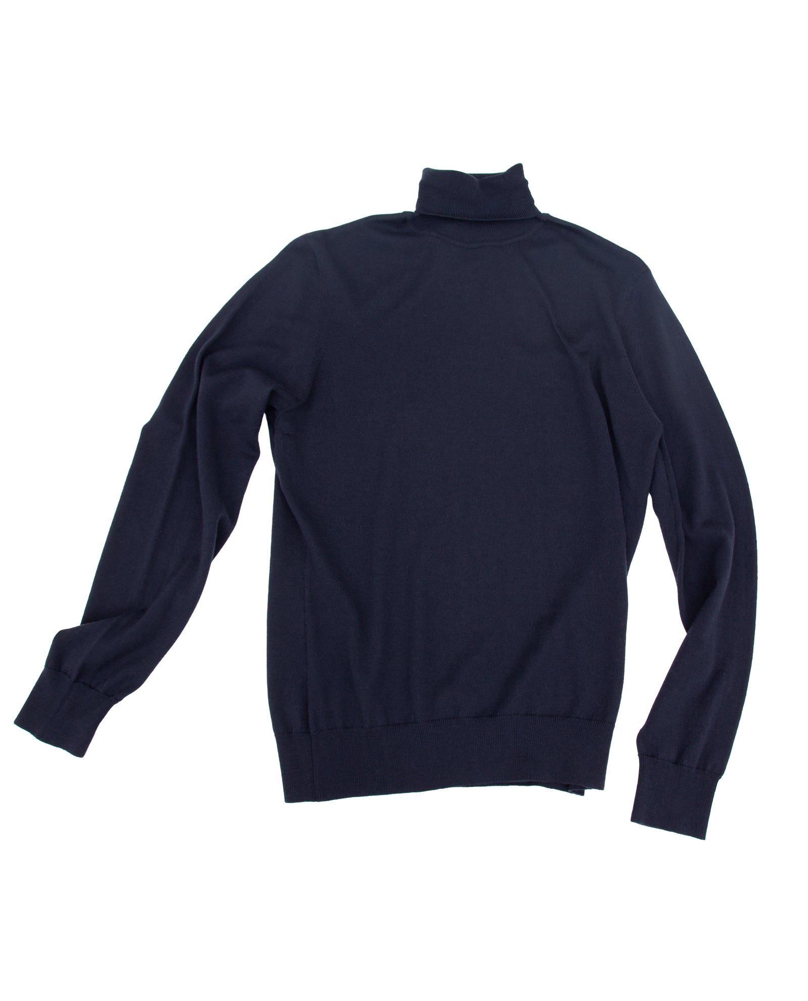 Women’s Extra-Fine Merino Wool Roll Neck Sweater — Dark Navy