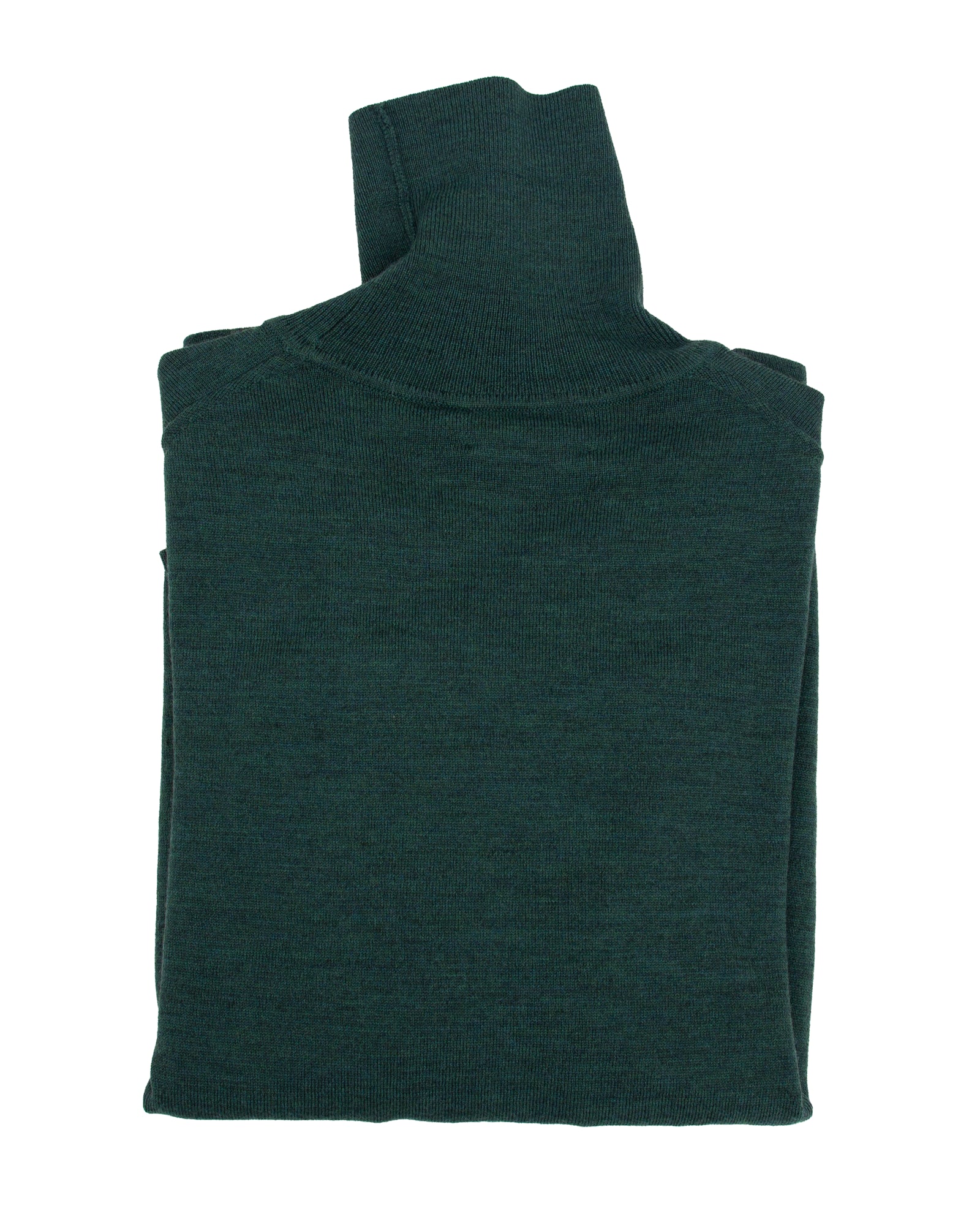 Women’s Extra-Fine Merino Wool Roll Neck Sweater — Forest Green