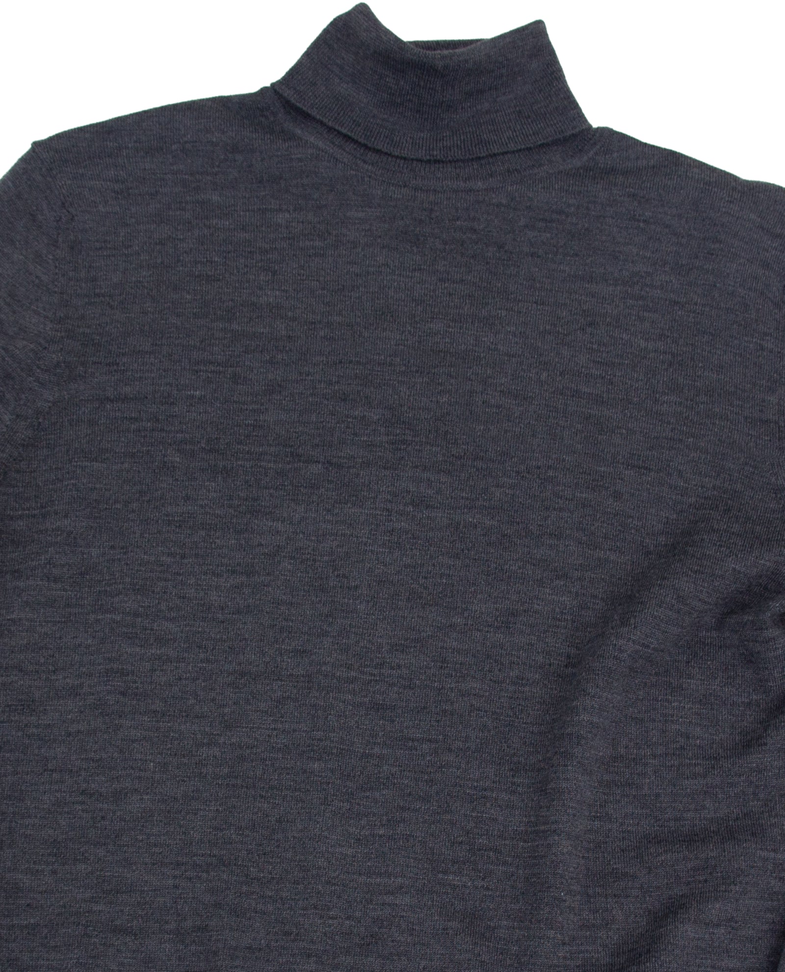 Women’s Extra-Fine Merino Wool Roll Neck Sweater — Charcoal Grey