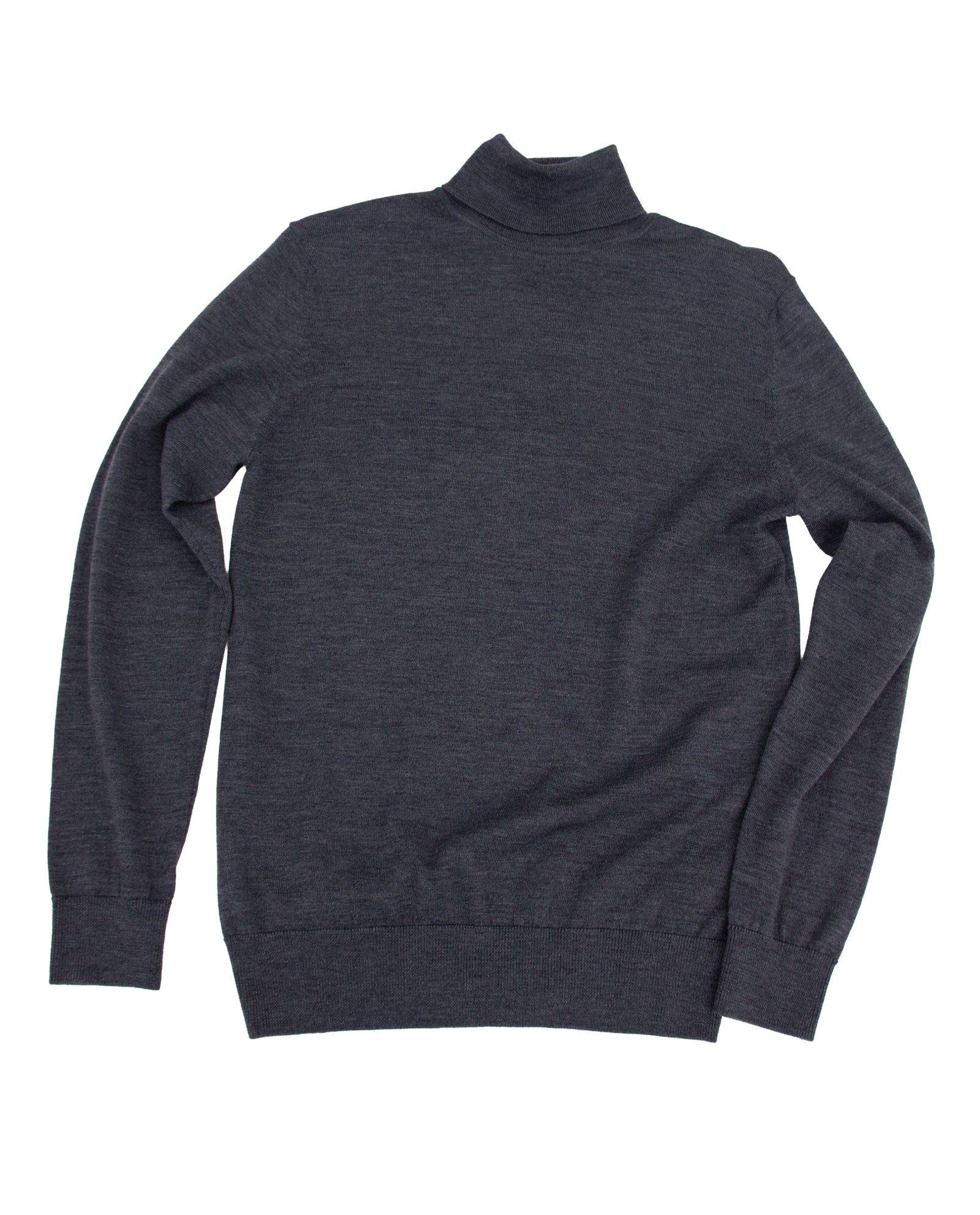 Women’s Extra-Fine Merino Wool Roll Neck Sweater — Charcoal Grey