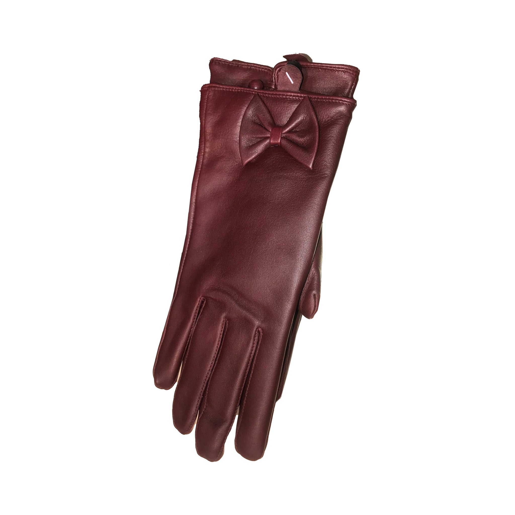 Women's Leather Gloves - Wine