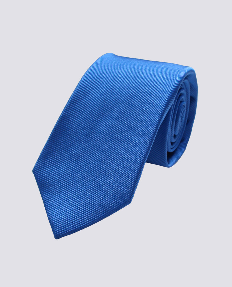 Royal Blue Silk Herringbone Tie