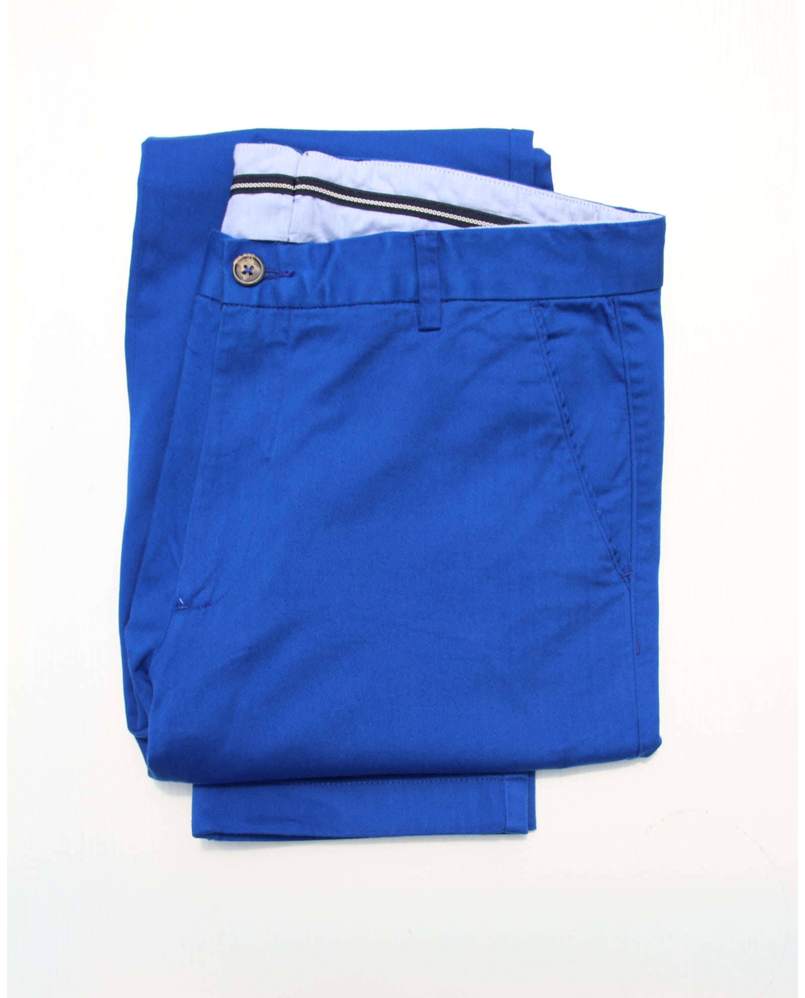 Bright Blue Tailored Chinos