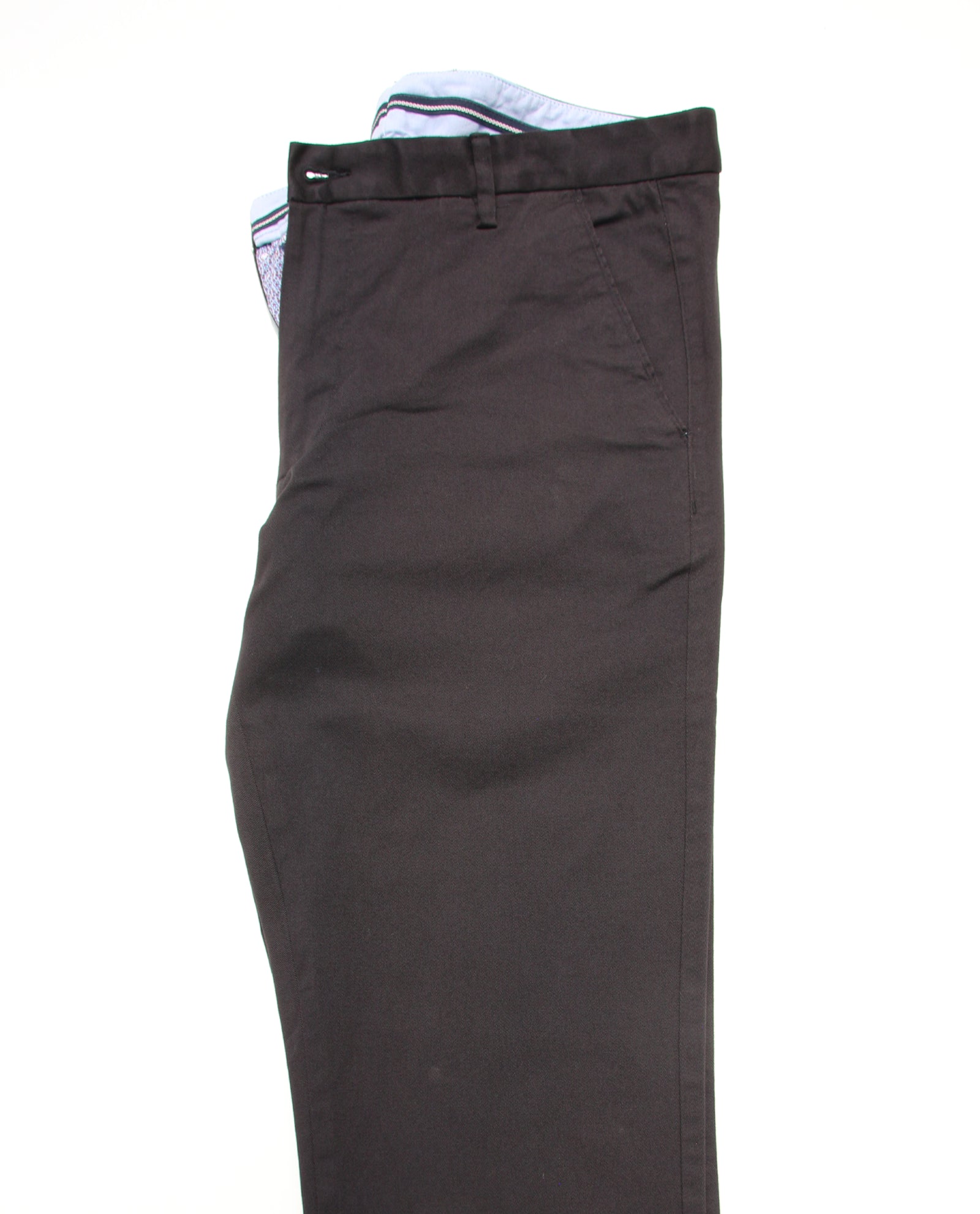 Dark Brown Tailored Chinos