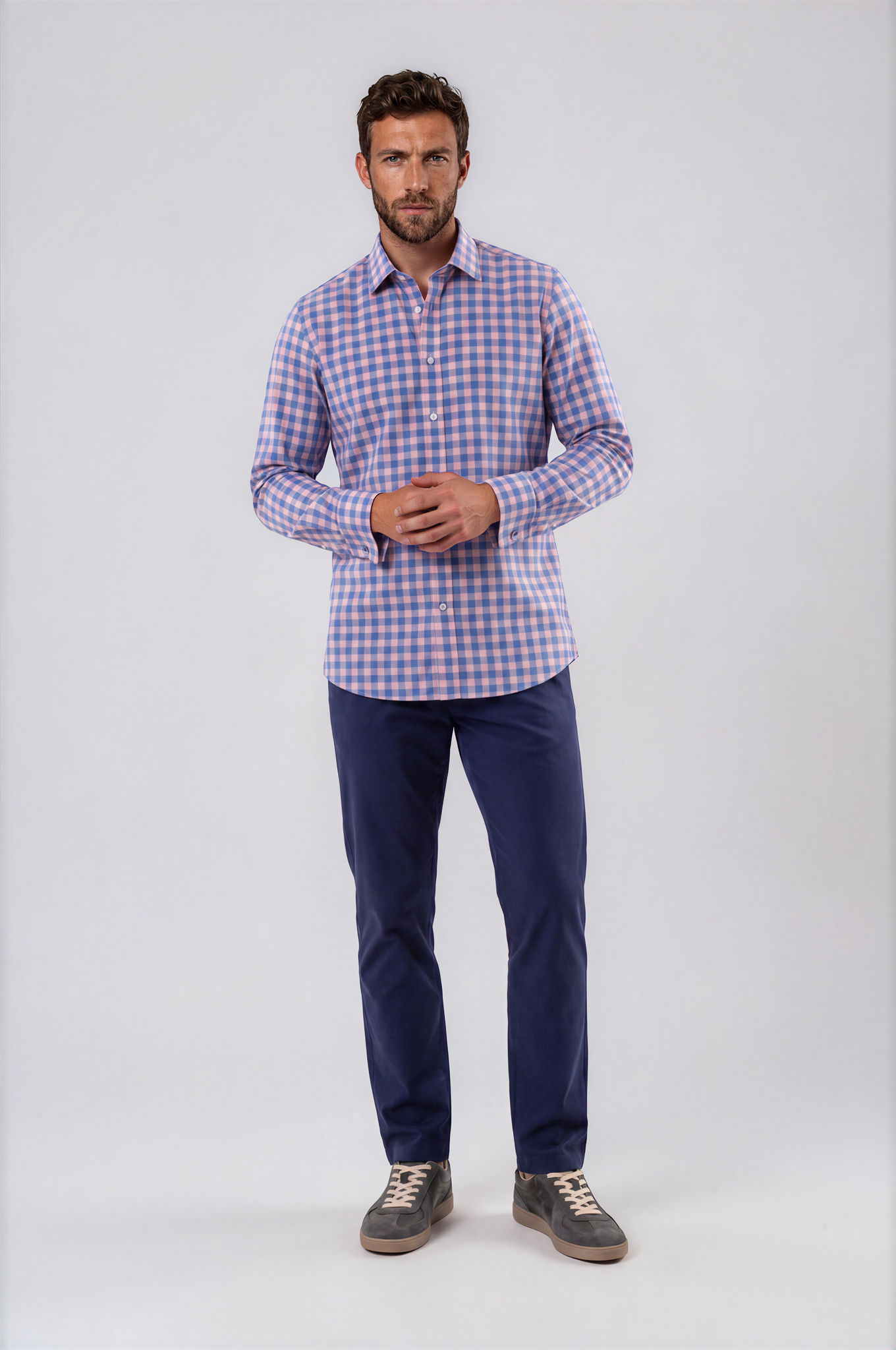 Classic Navy Tailored Chinos