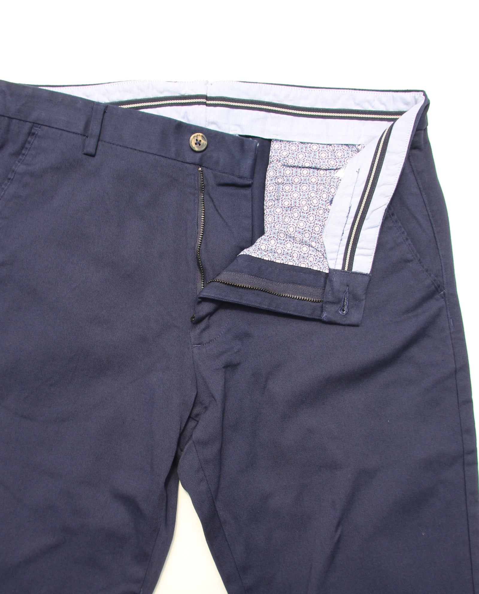 Classic Navy Tailored Chinos