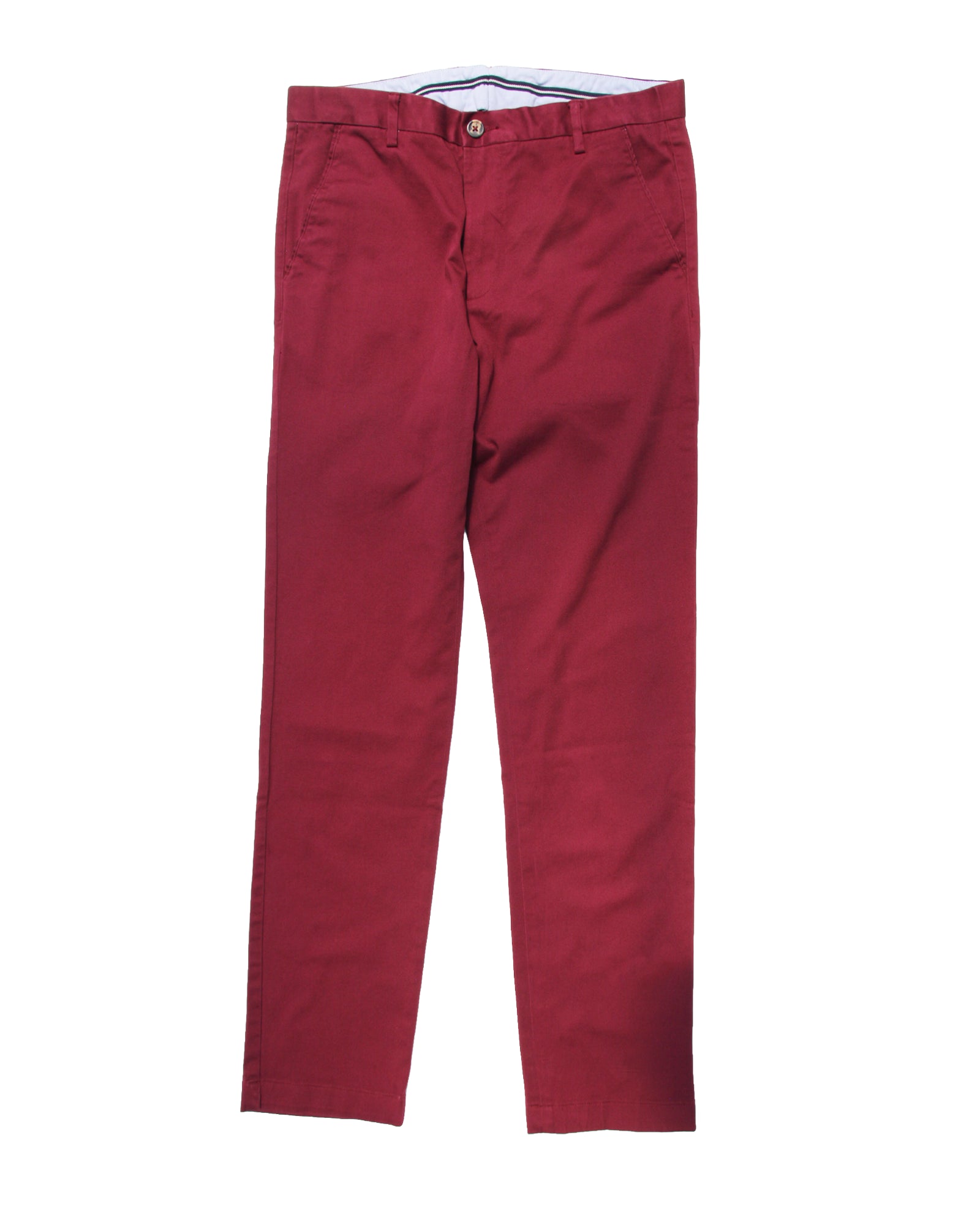 Burgundy Tailored Chinos