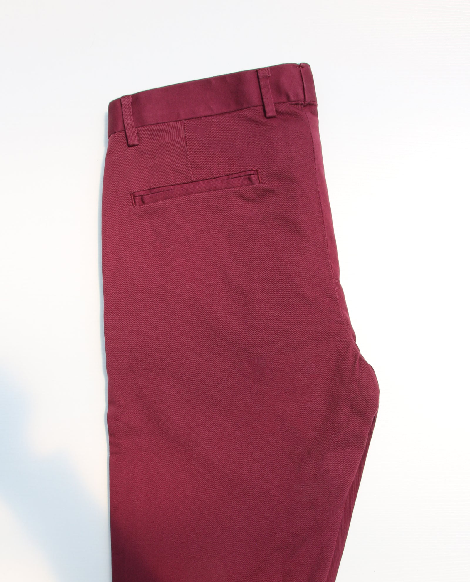 Burgundy Tailored Chinos