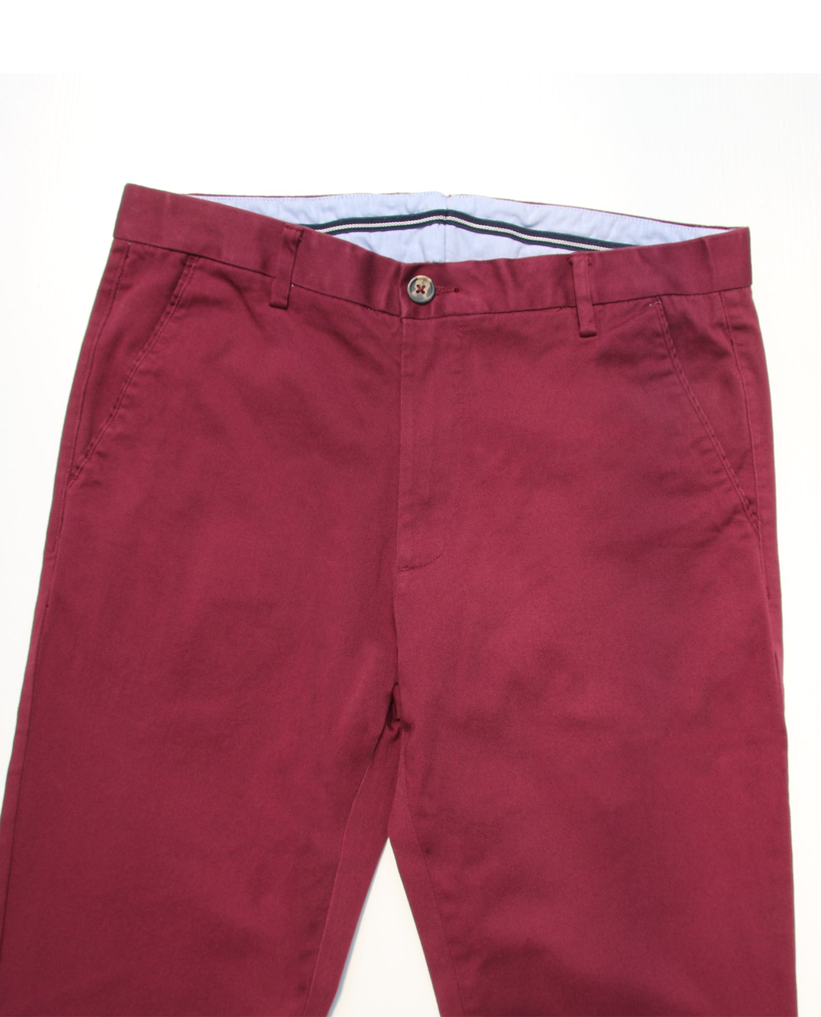 Burgundy Tailored Chinos