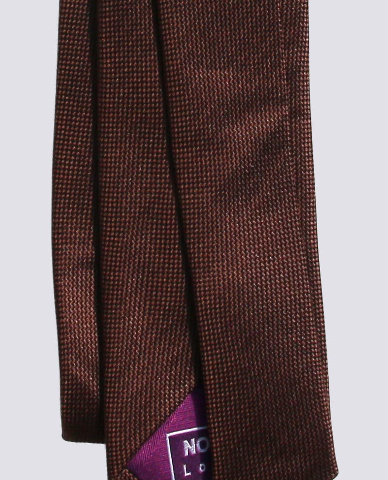 Chocolate Brown Silk Herringbone Tie