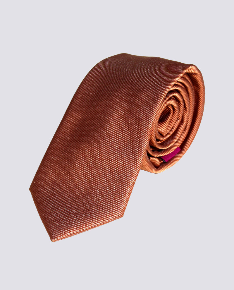 Copper Silk Herringbone Tie
