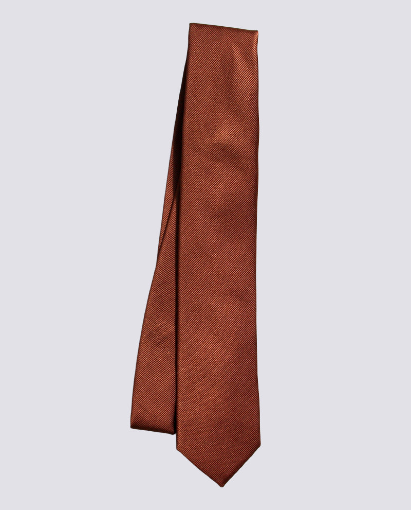Copper Silk Herringbone Tie