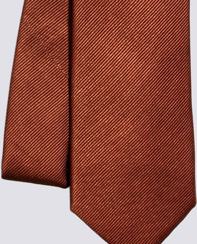 Copper Silk Herringbone Tie