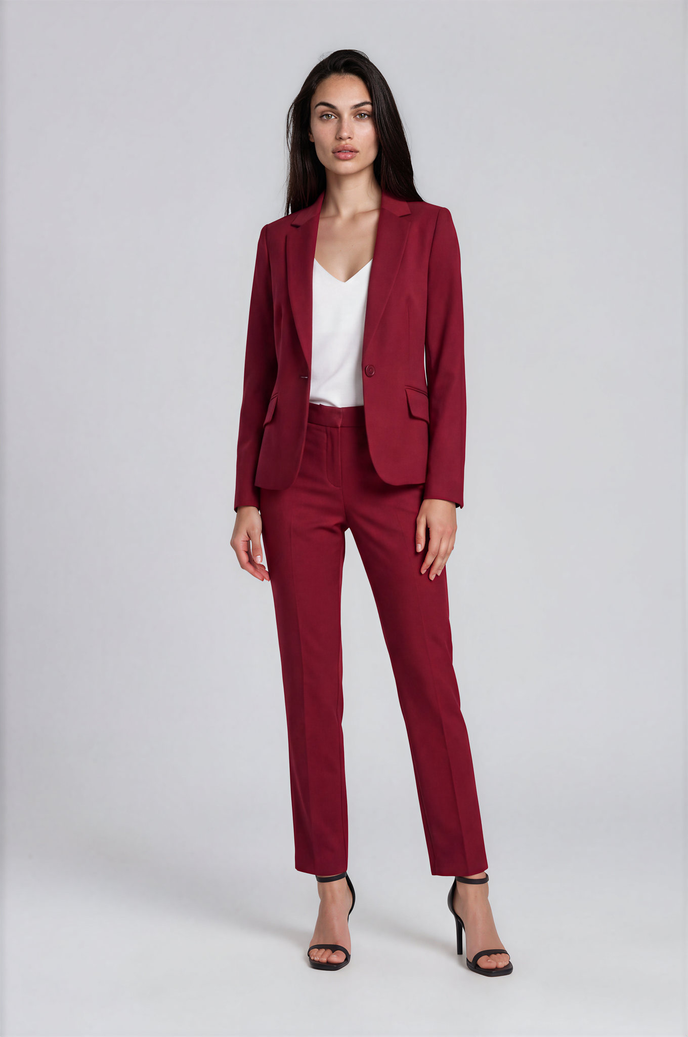 The Crimson Red Two-Piece Suit