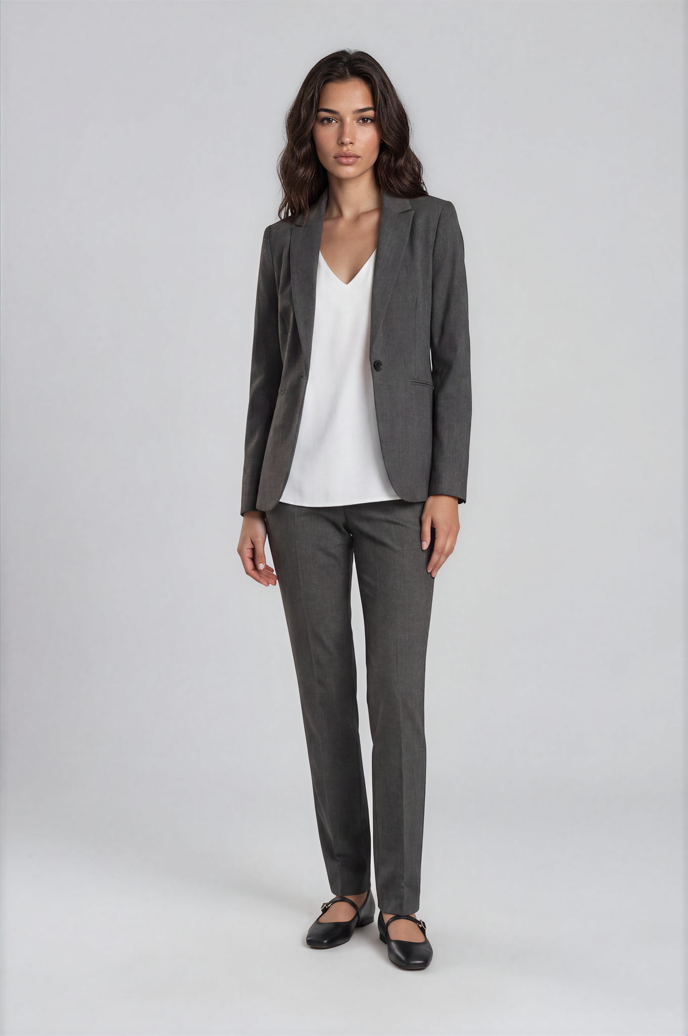 Charcoal Women's Pressed Trousers