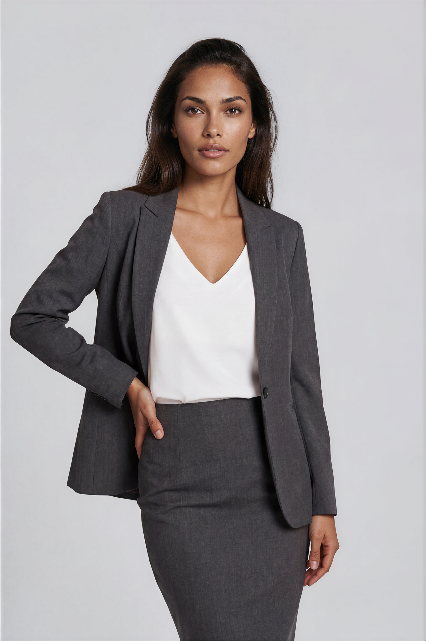 Charcoal Suit Skirt