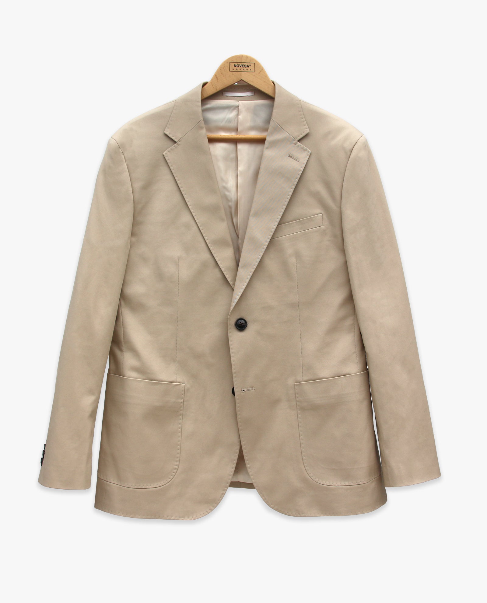 Classic Khaki Cotton-Blend Sport Coat