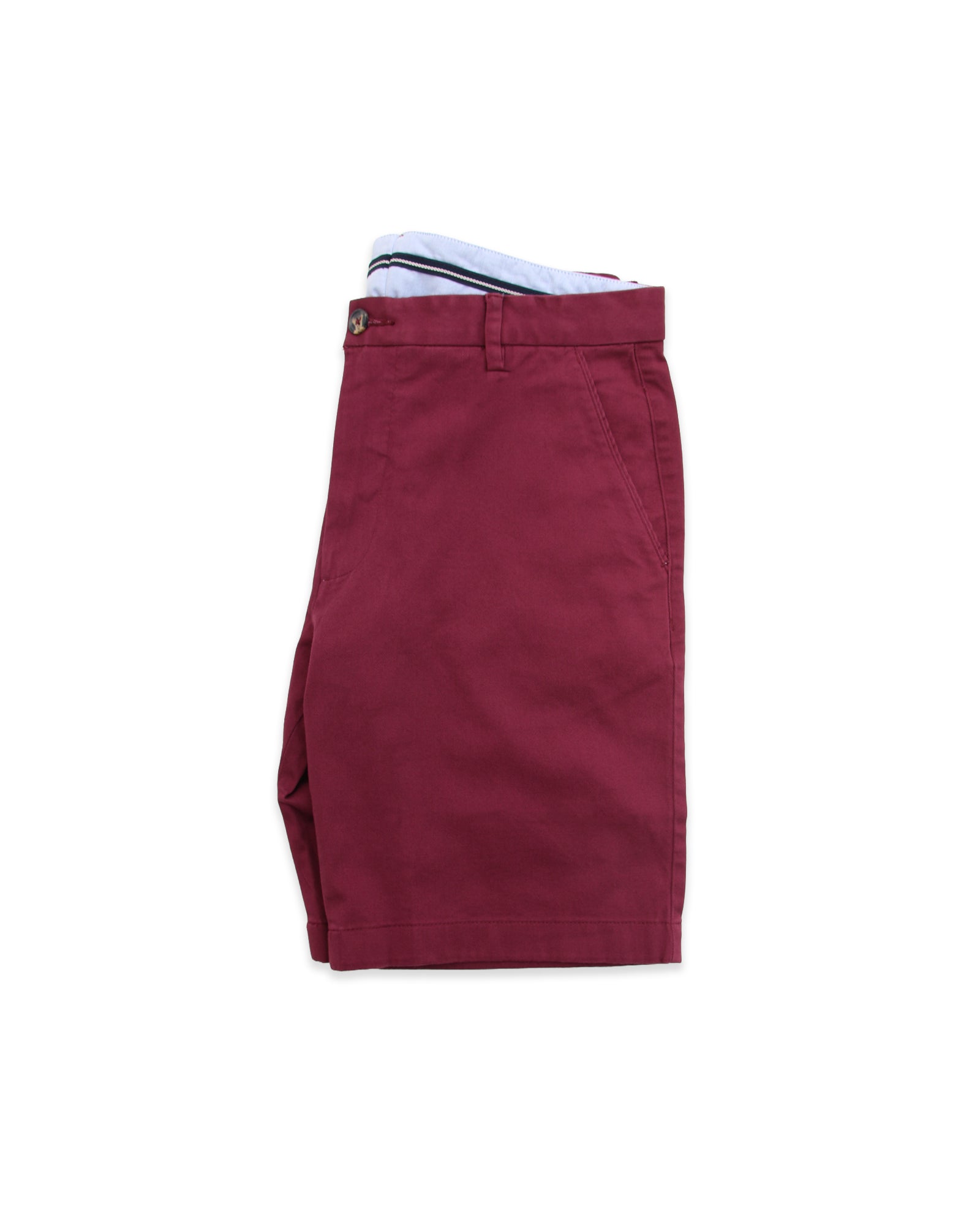 Burgundy Tailored Chino Shorts