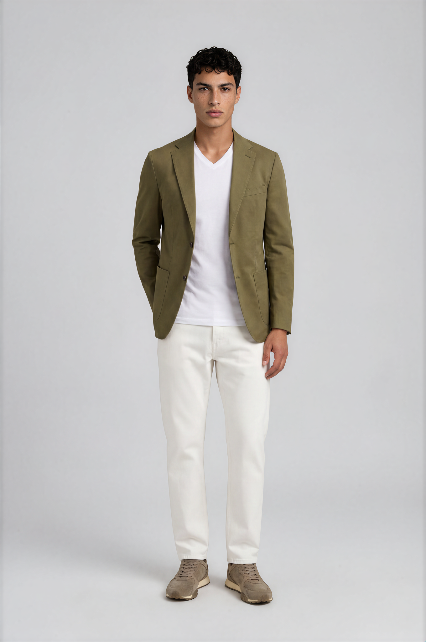 Contemporary Olive Green Sport Coat