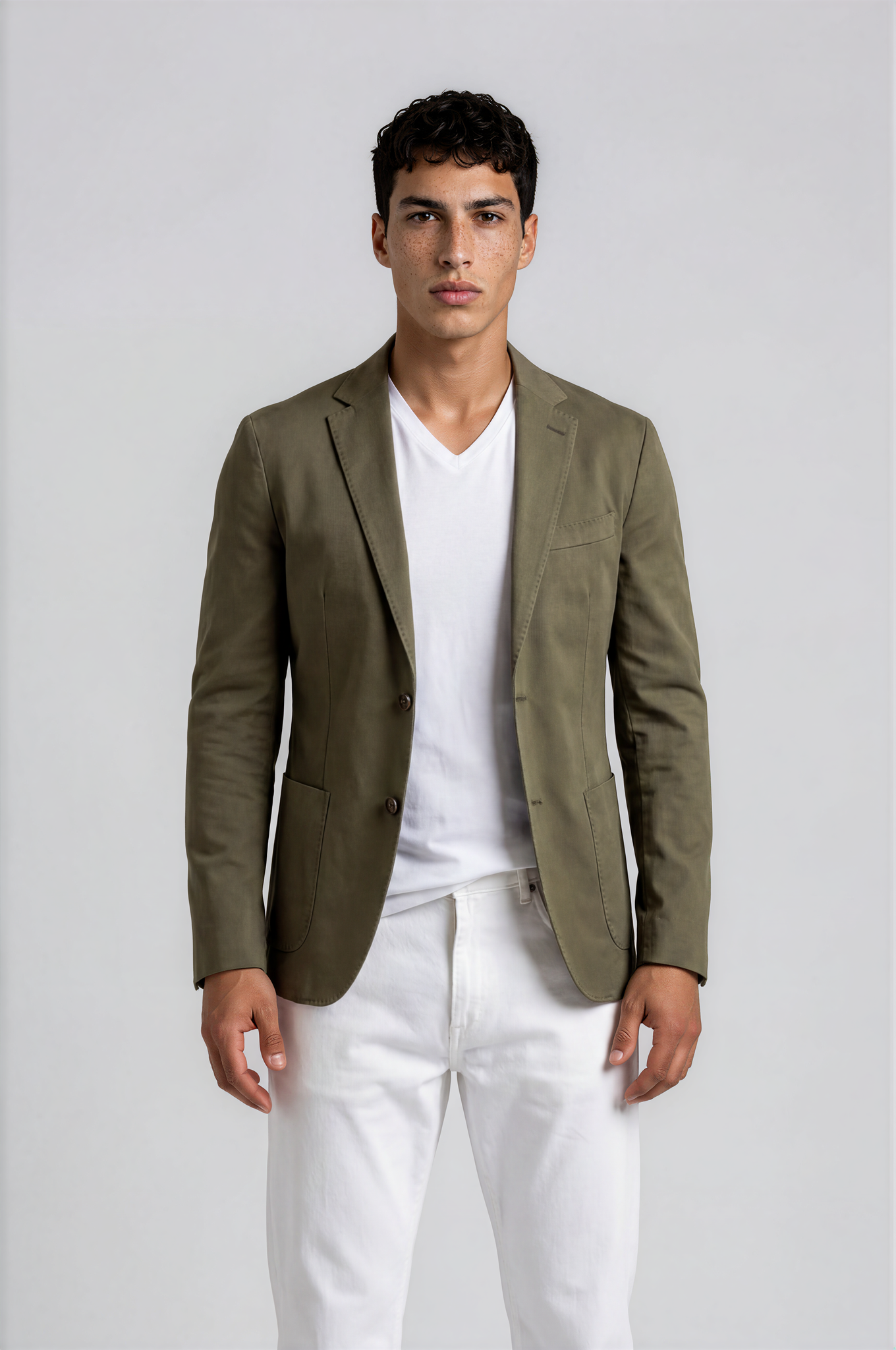 Contemporary Olive Green Sport Coat