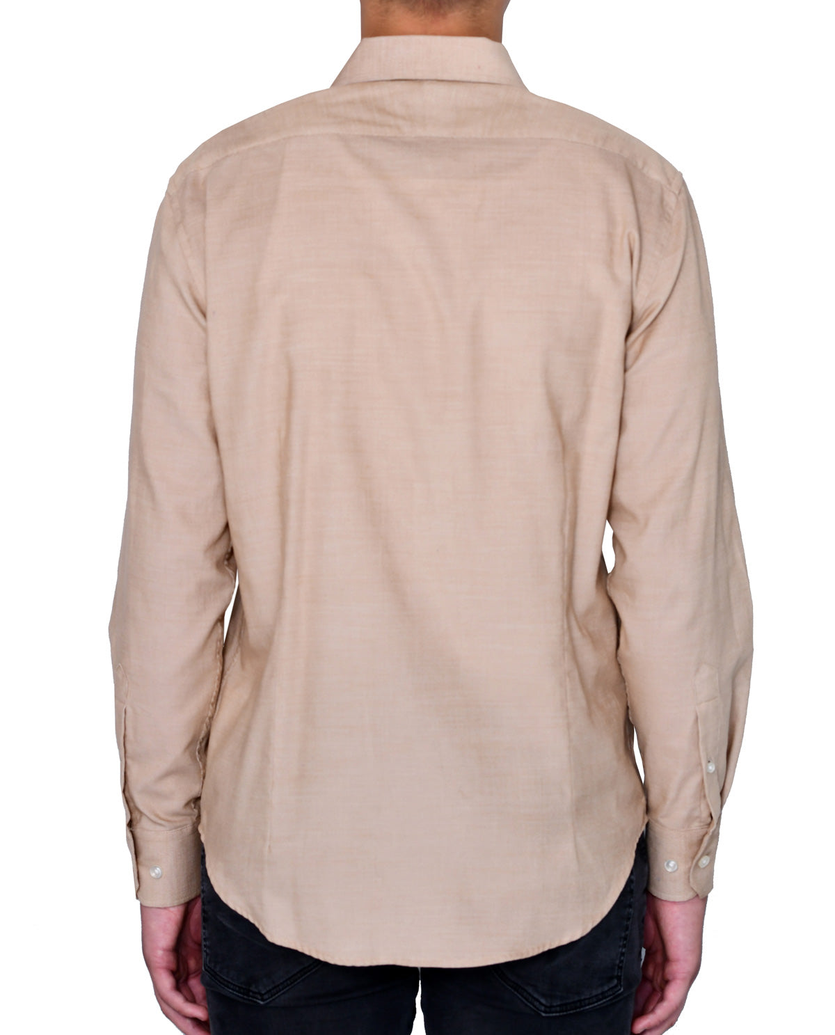 Men's Cream Corduroy Long Sleeve