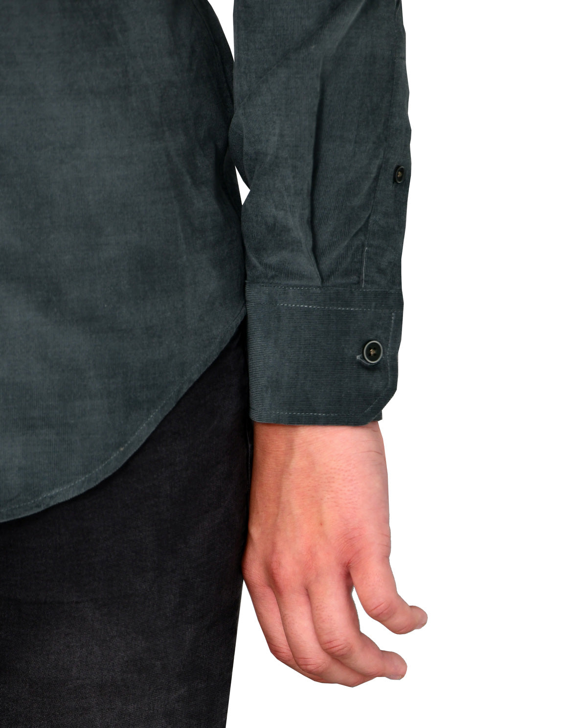 Men's Dark Green Corduroy Long Sleeve