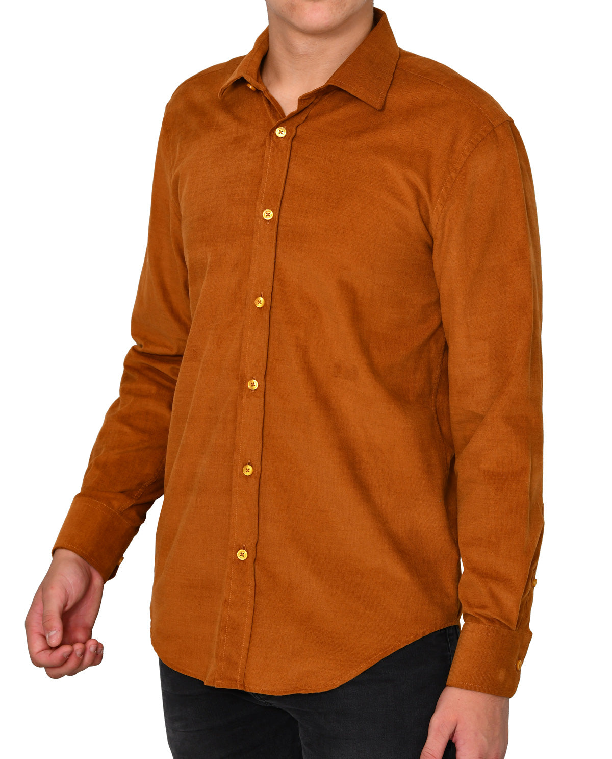 Men's Camel Corduroy Long Sleeve