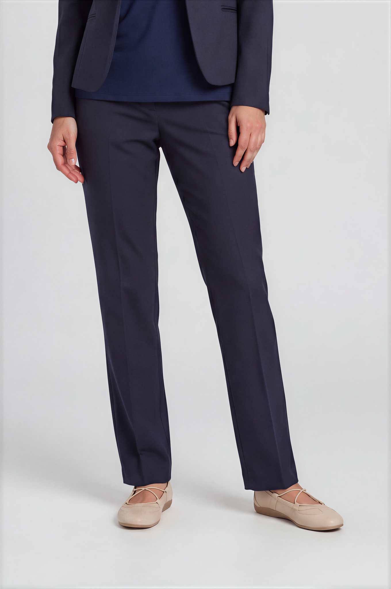 Navy Women's Pressed Trousers