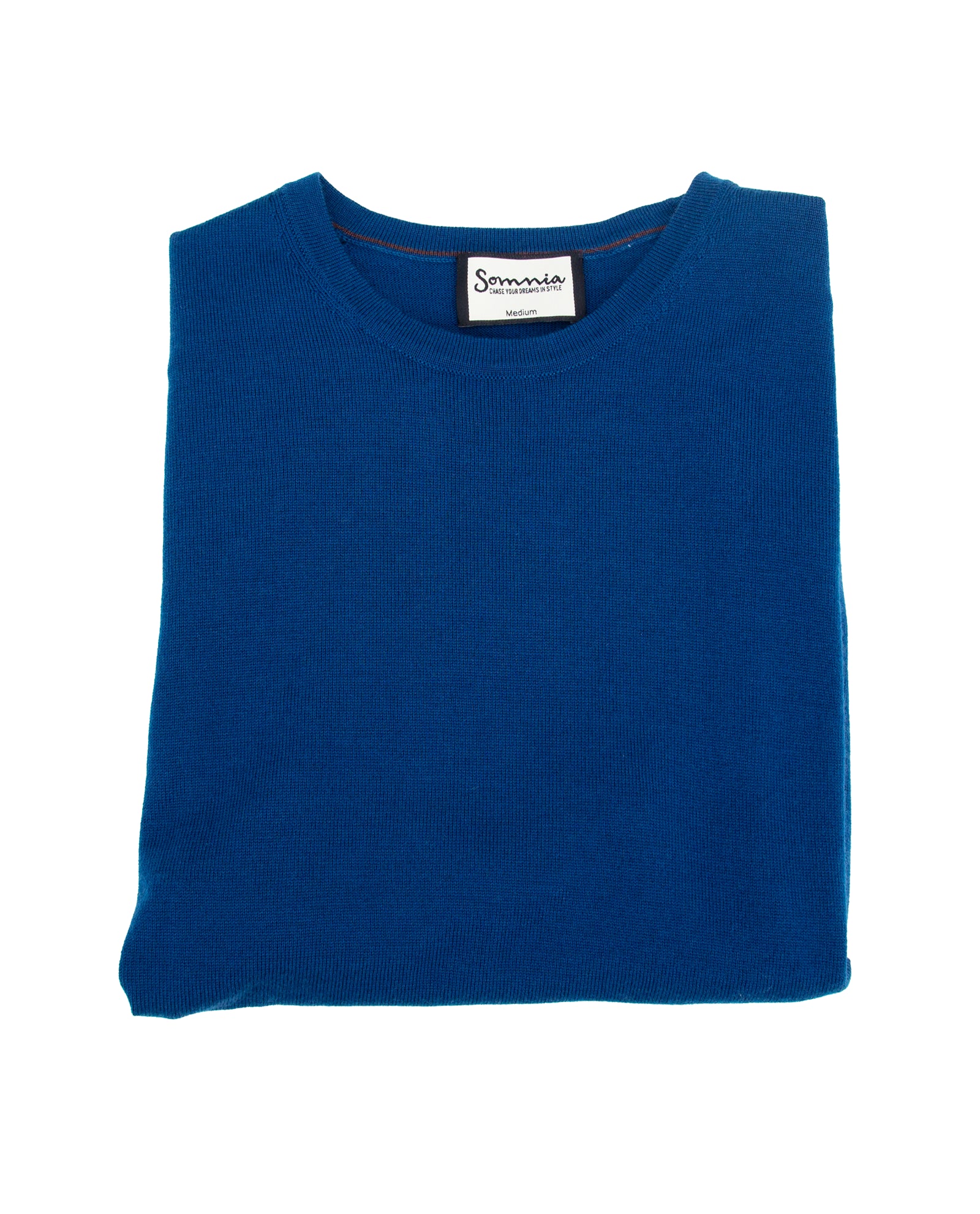Women’s Extra Fine Merino Wool Crew Neck (Sapphire Blue)