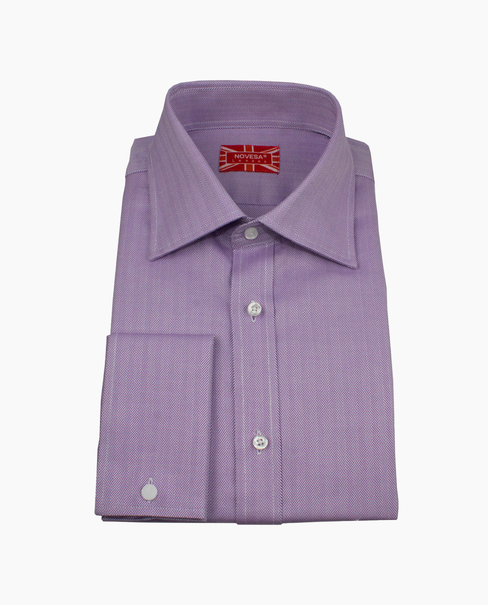 Purple Herringbone Shirt
