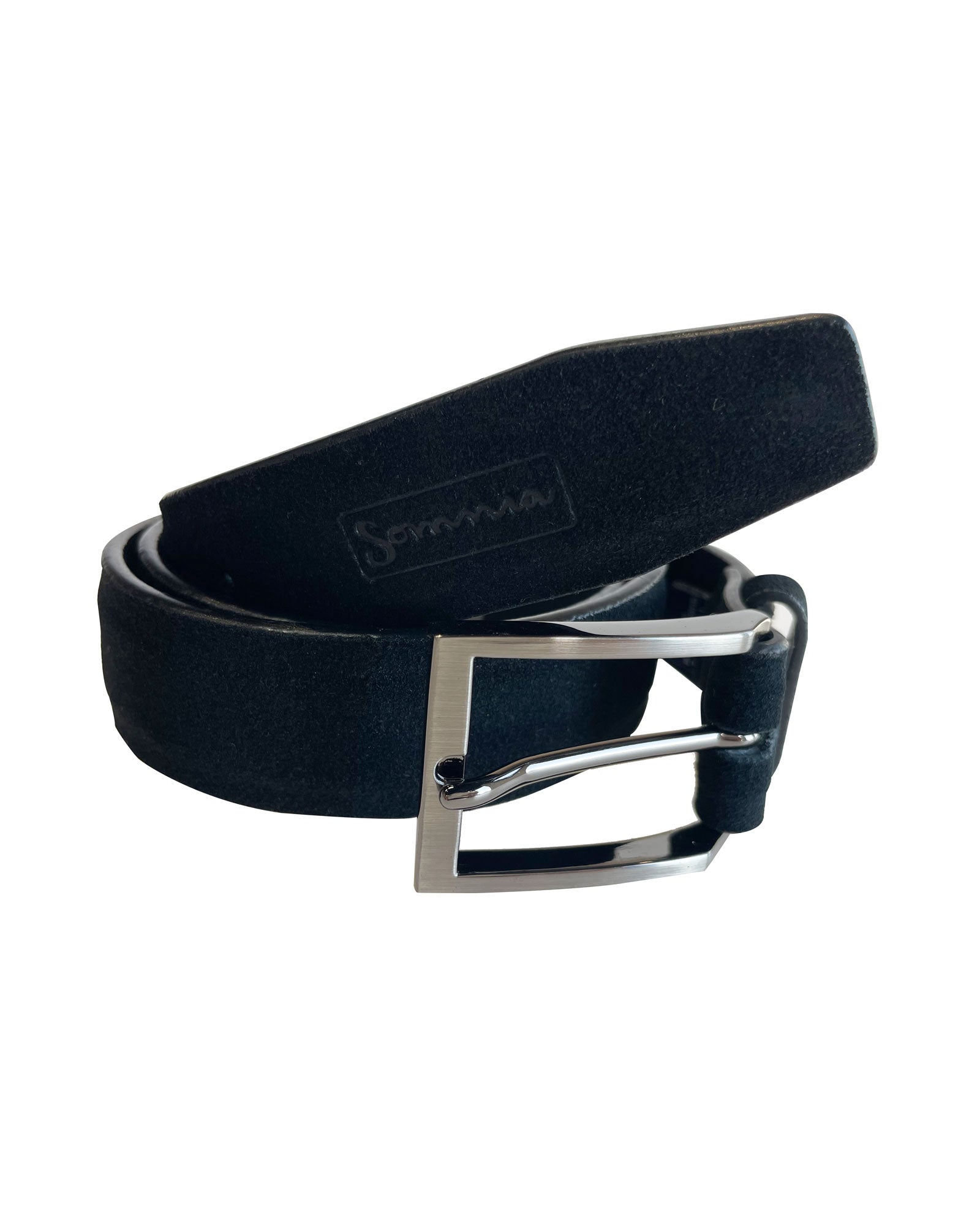 Black Suede Leather Belt