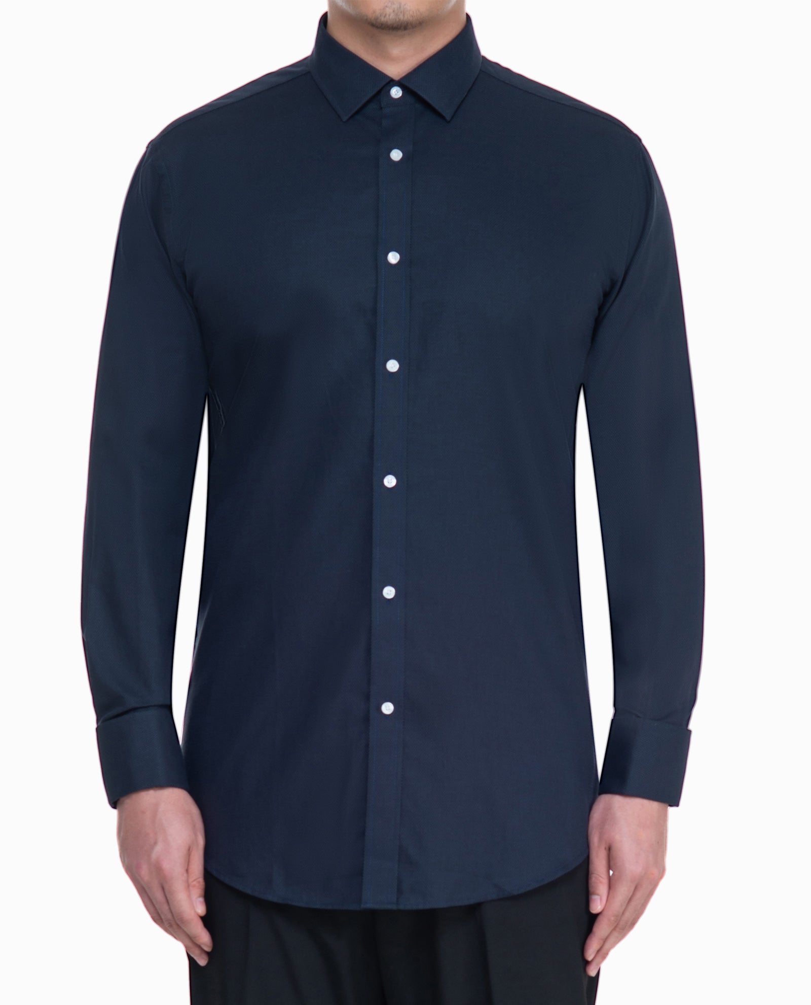 Black Twill Mens Dress Shirt