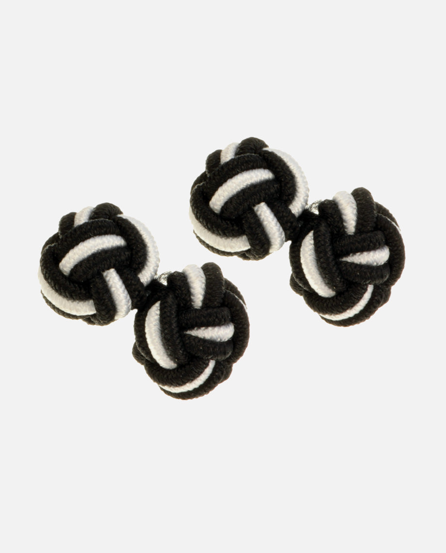 Black and White Silk Knots