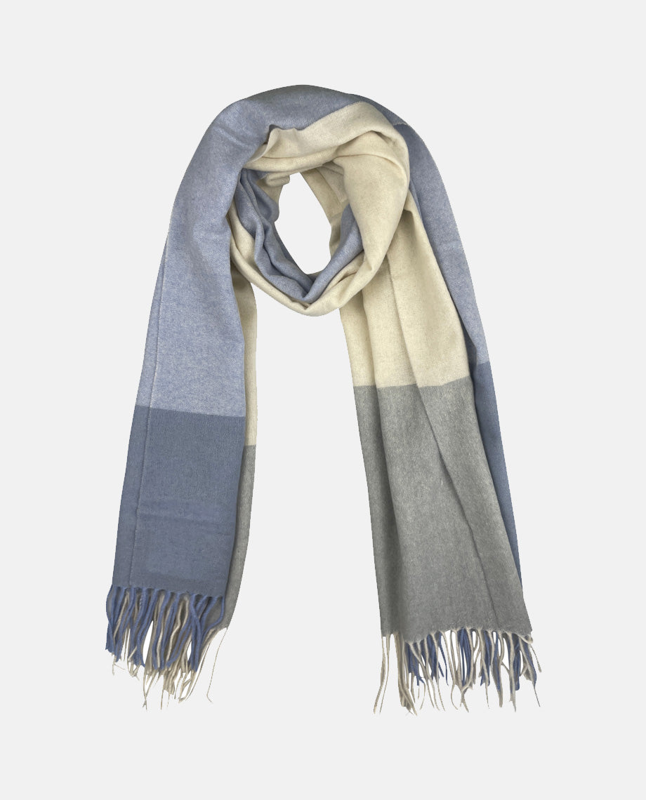 Blue & Cream Cashmere Scarf